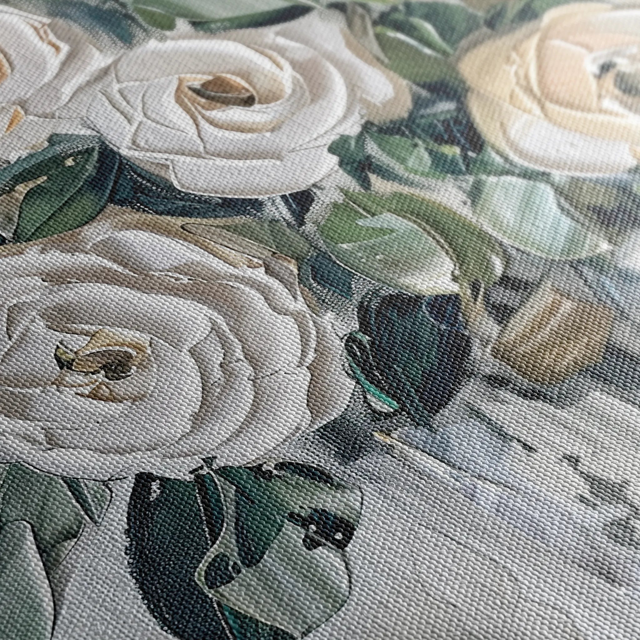Floral 824 Canvas Art 60 x 40 cm / Black