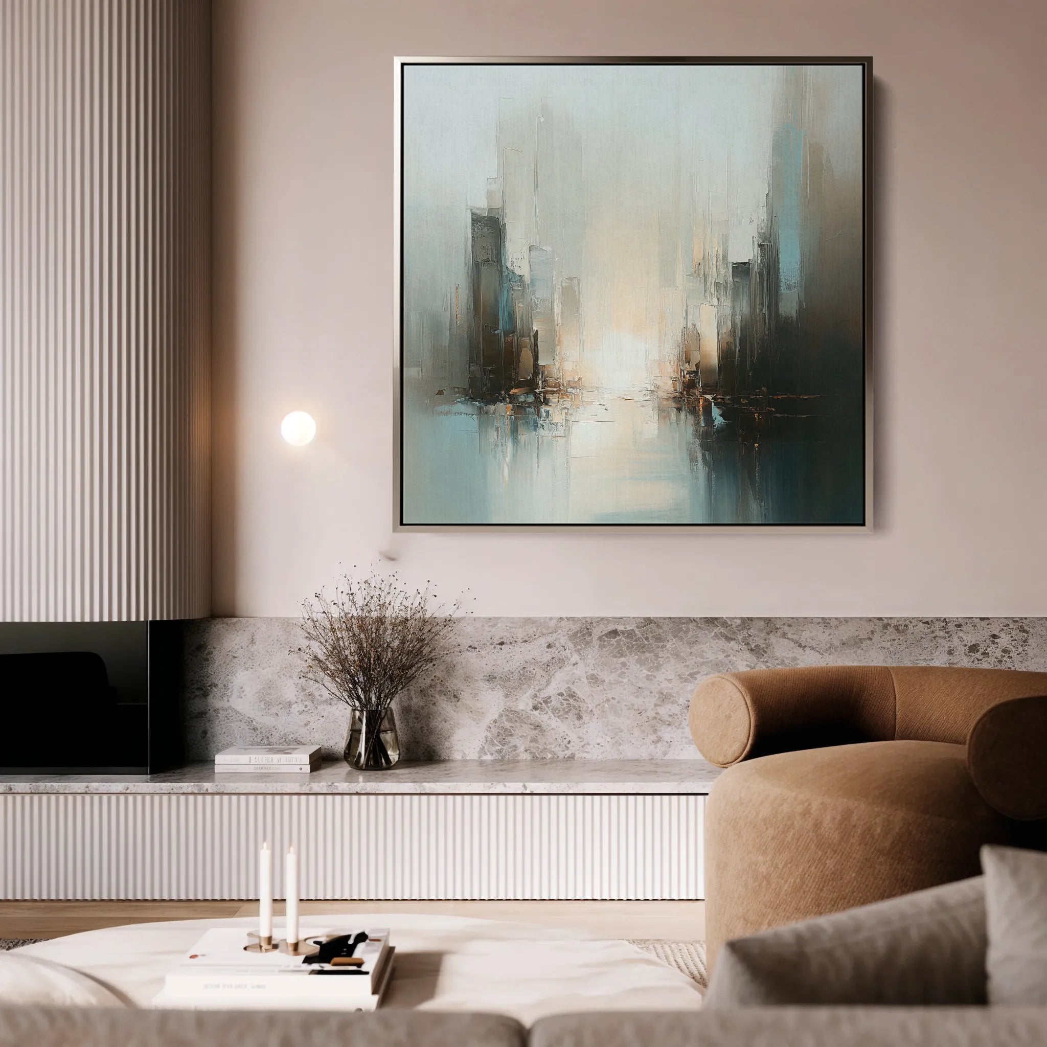 Abstract 825 Canvas Art 60 x 60 cm / Black