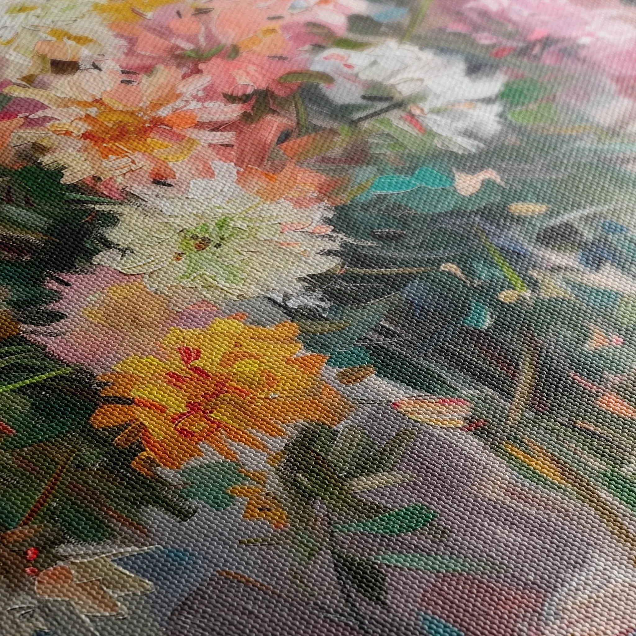 Floral 825 Canvas Art 60 x 40 cm / Black