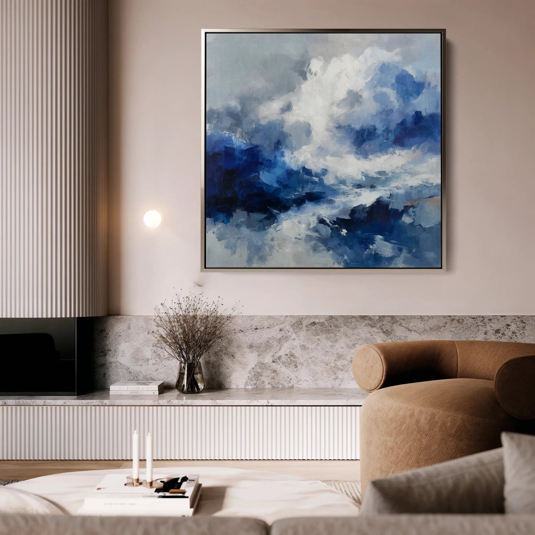 Abstract 826 Canvas Art 60 x 60 cm / Black
