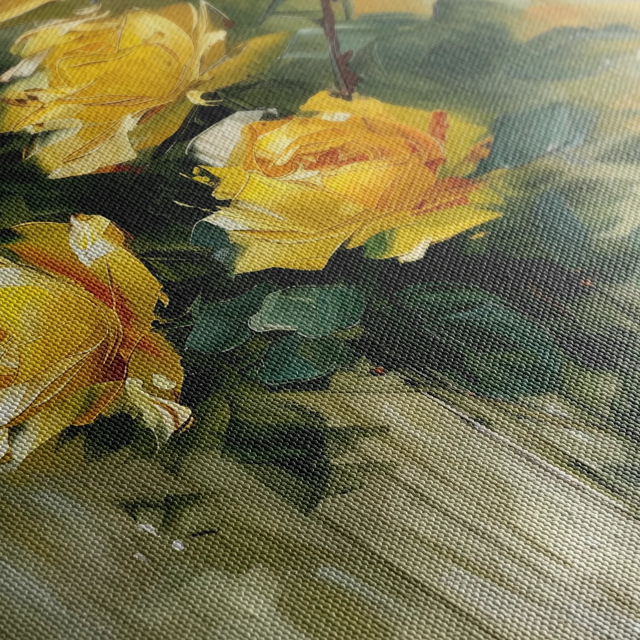 Floral 826 Canvas Art 60 x 40 cm / Black
