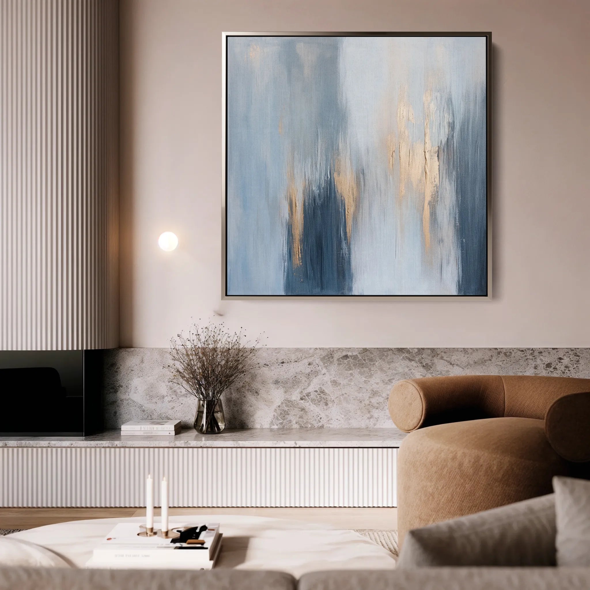 Abstract 827 Canvas Art 60 x 60 cm / Black