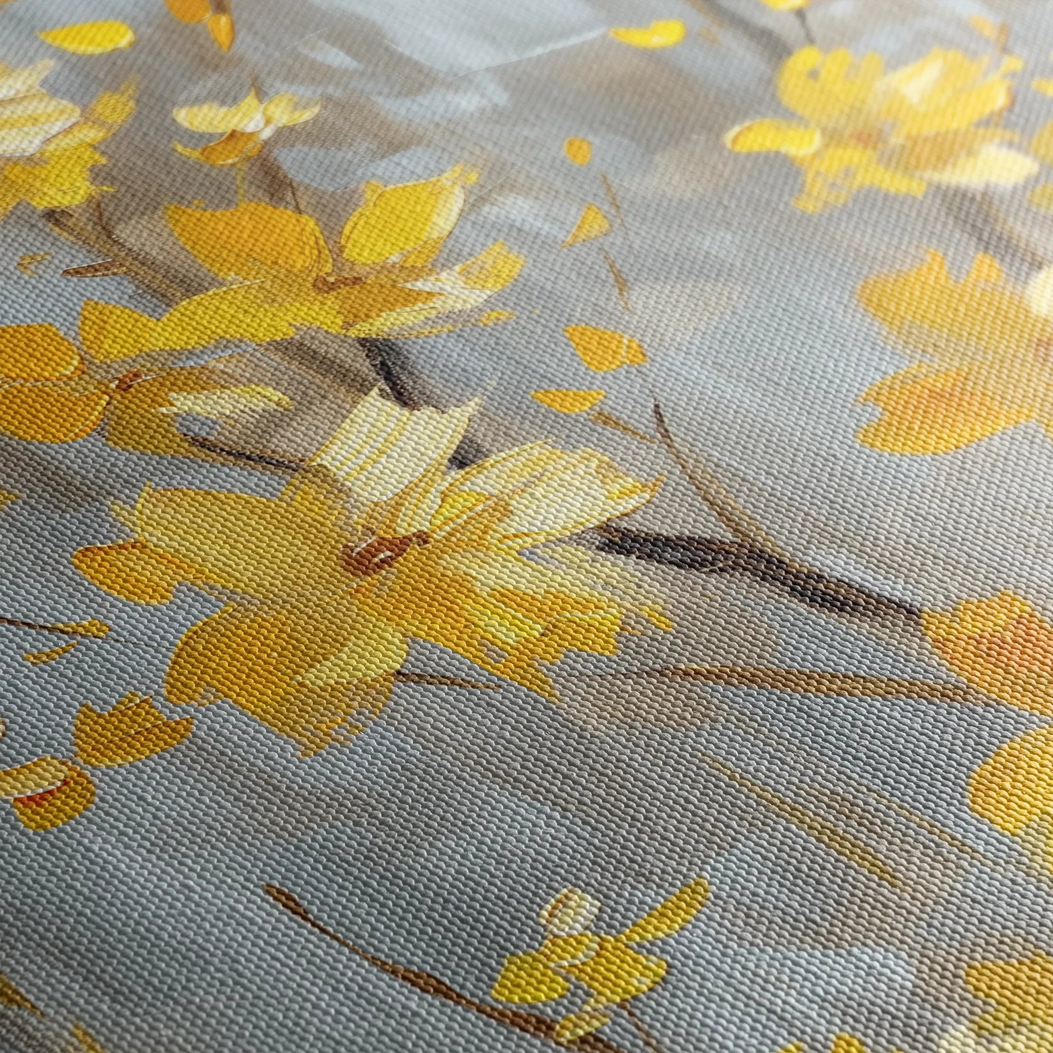 Floral 829 Canvas Art 60 x 40 cm / Black