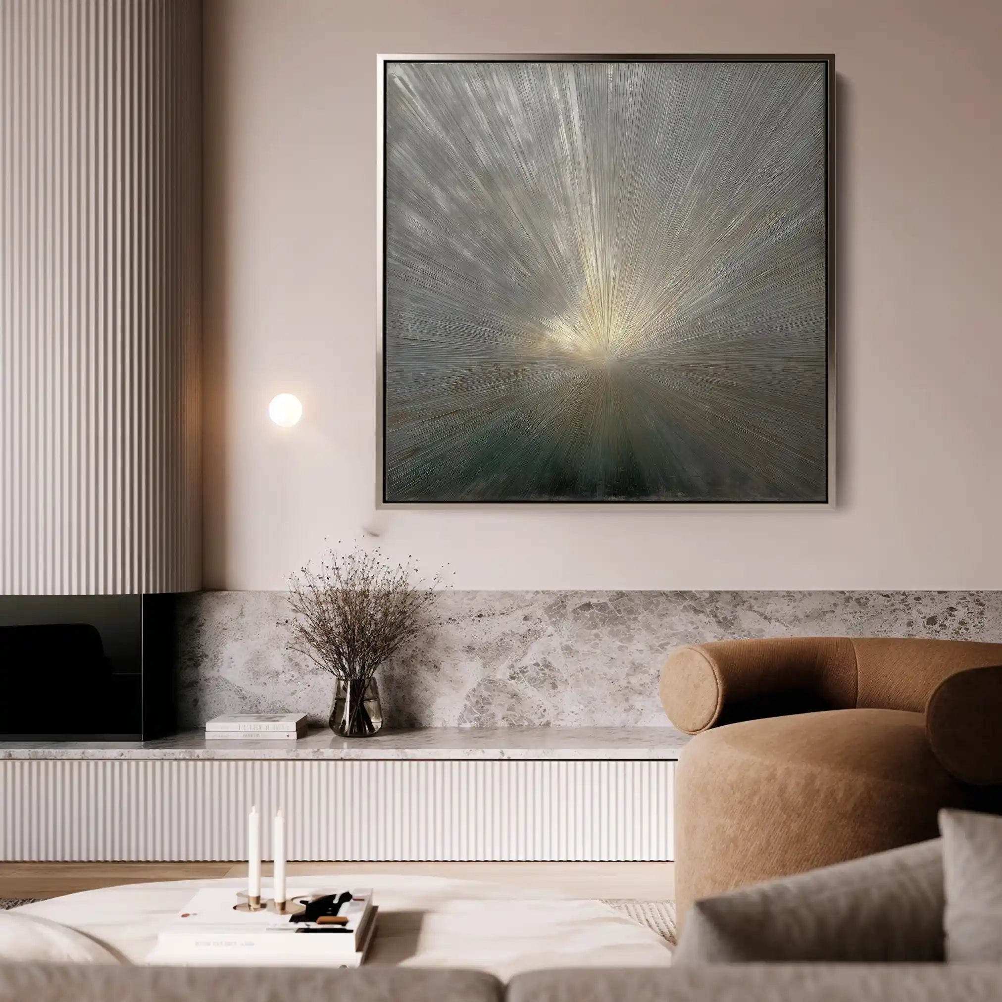 Abstract 834 Canvas Art 60 x 60 cm / Black