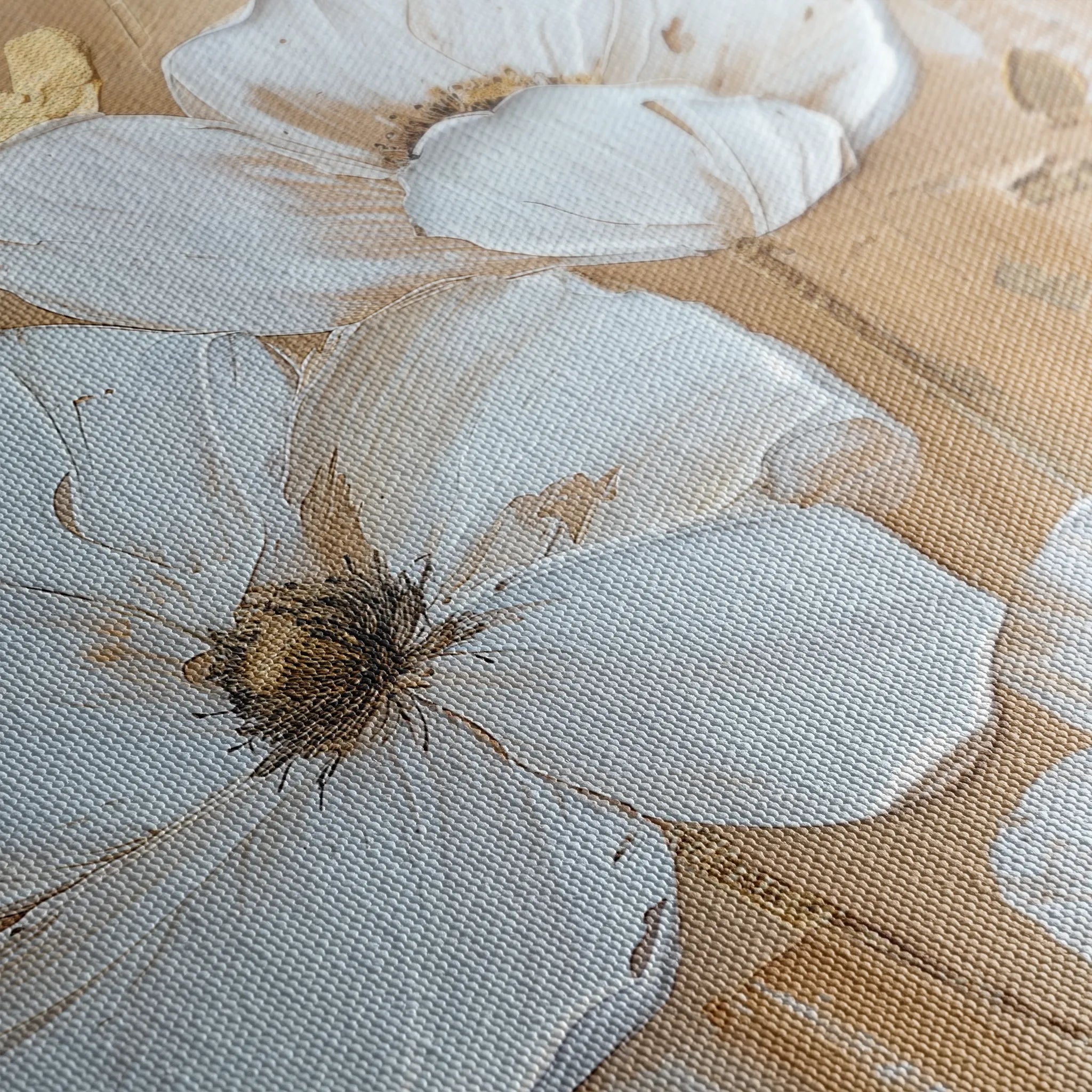 Floral 834 Canvas Art 60 x 40 cm / Black
