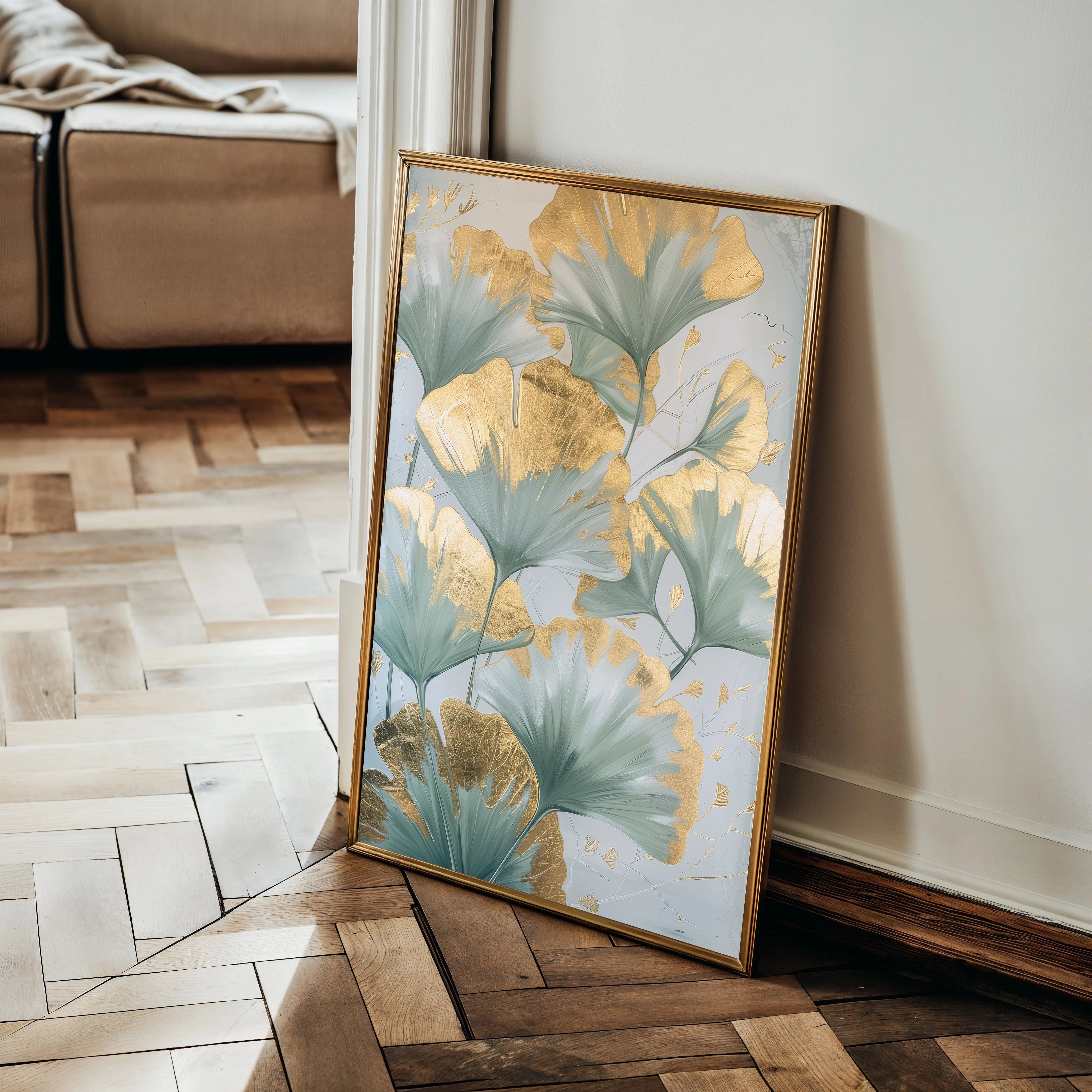 Floral 836 Canvas Art 60 x 40 cm / Black