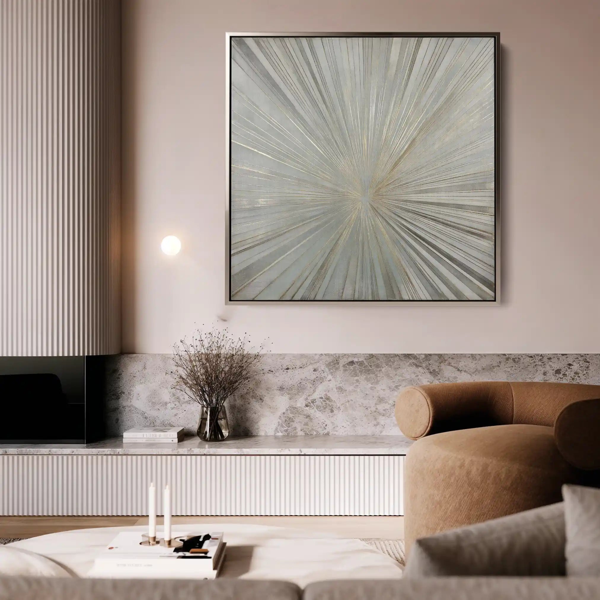 Abstract 845 Canvas Art 60 x 60 cm / Black