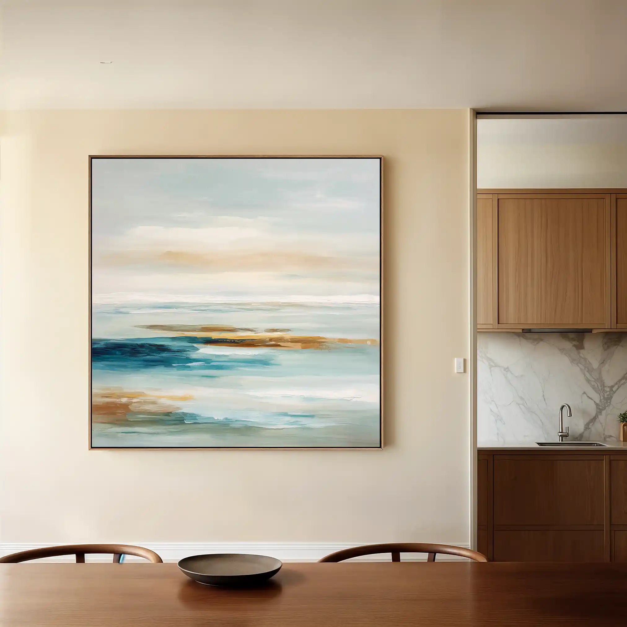 Abstract 850 Canvas Art 60 x 60 cm / Black