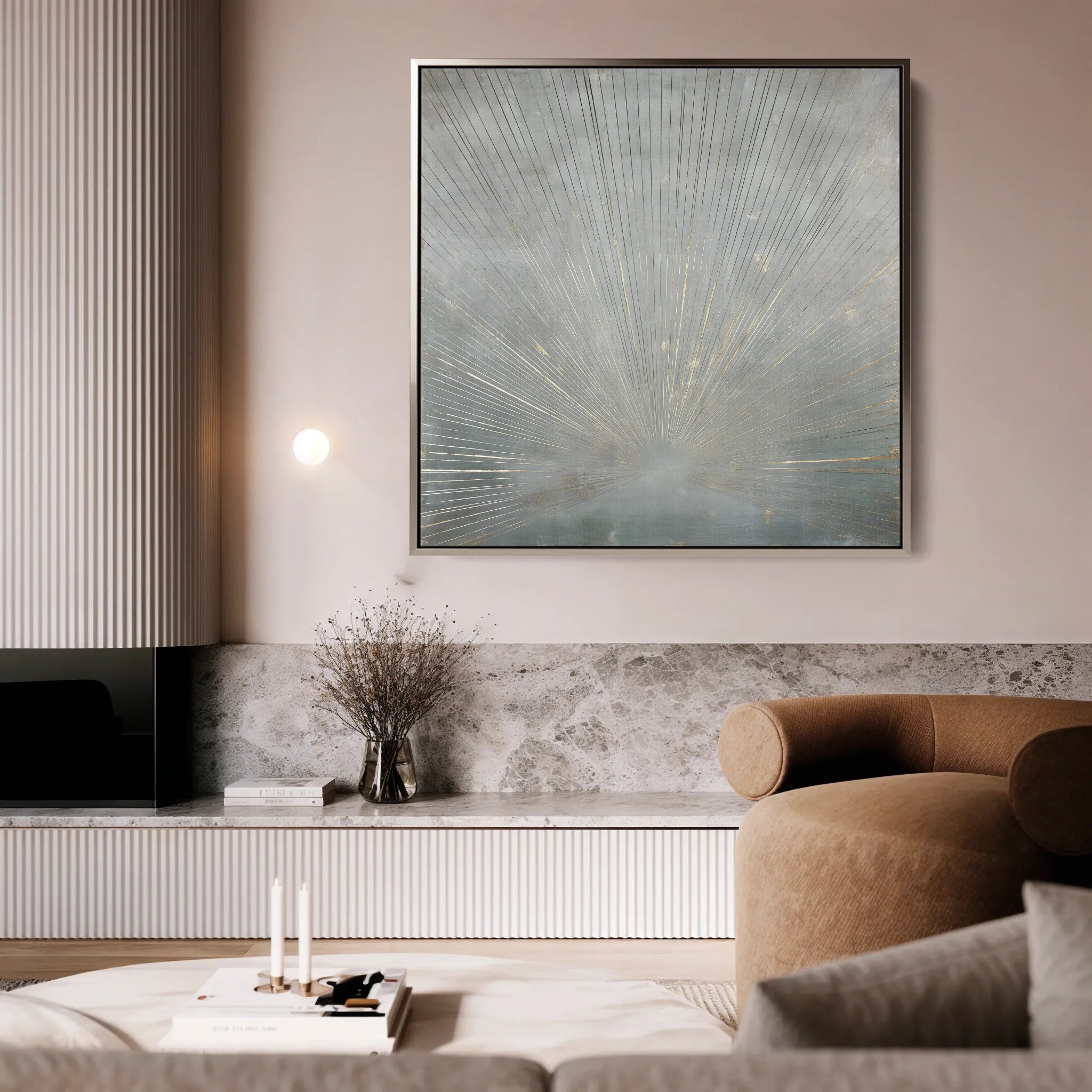 Abstract 856 Canvas Art 60 x 60 cm / Black