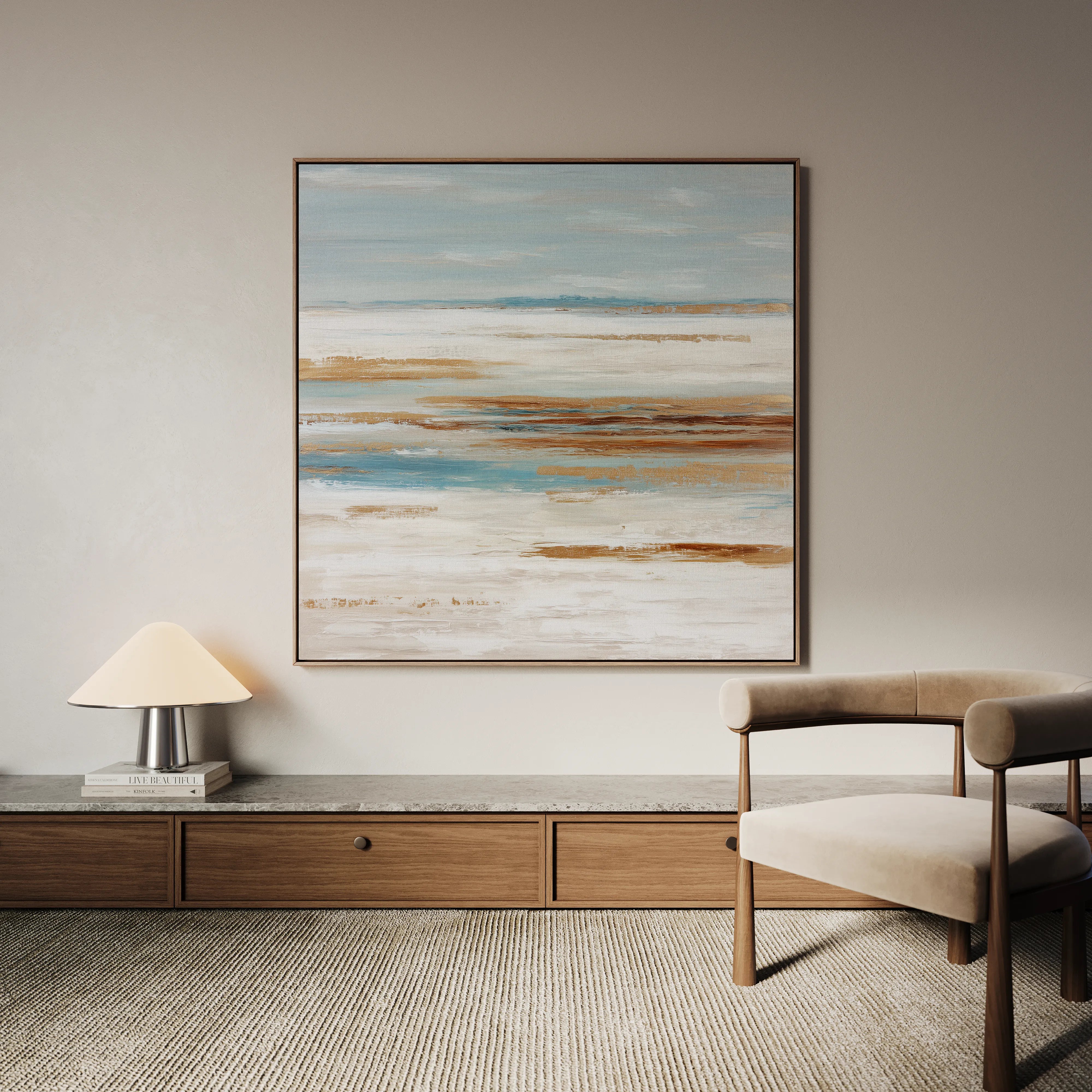 Abstract 857 Canvas Art 60 x 60 cm / Black