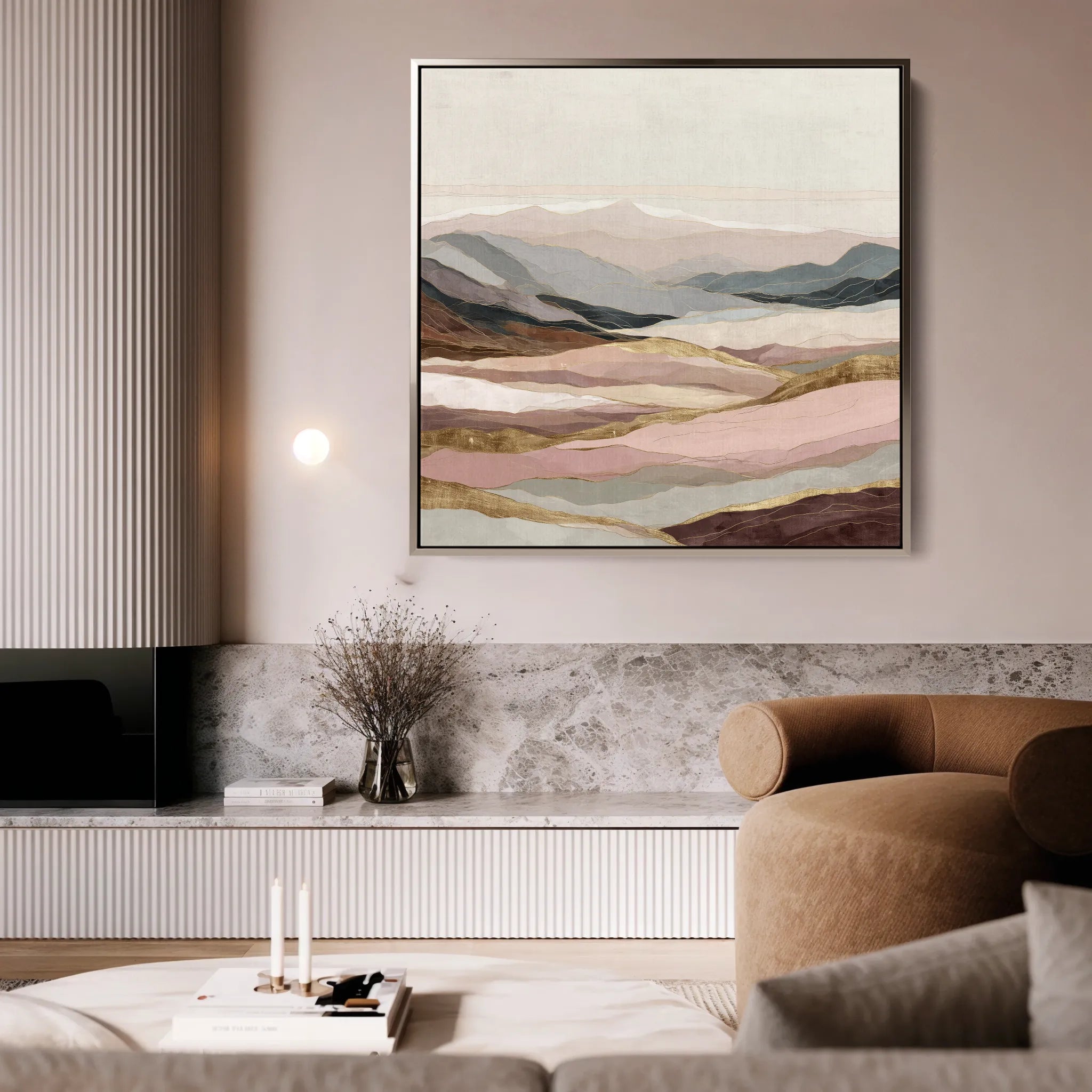Abstract 865 Canvas Art 60 x 60 cm / Black