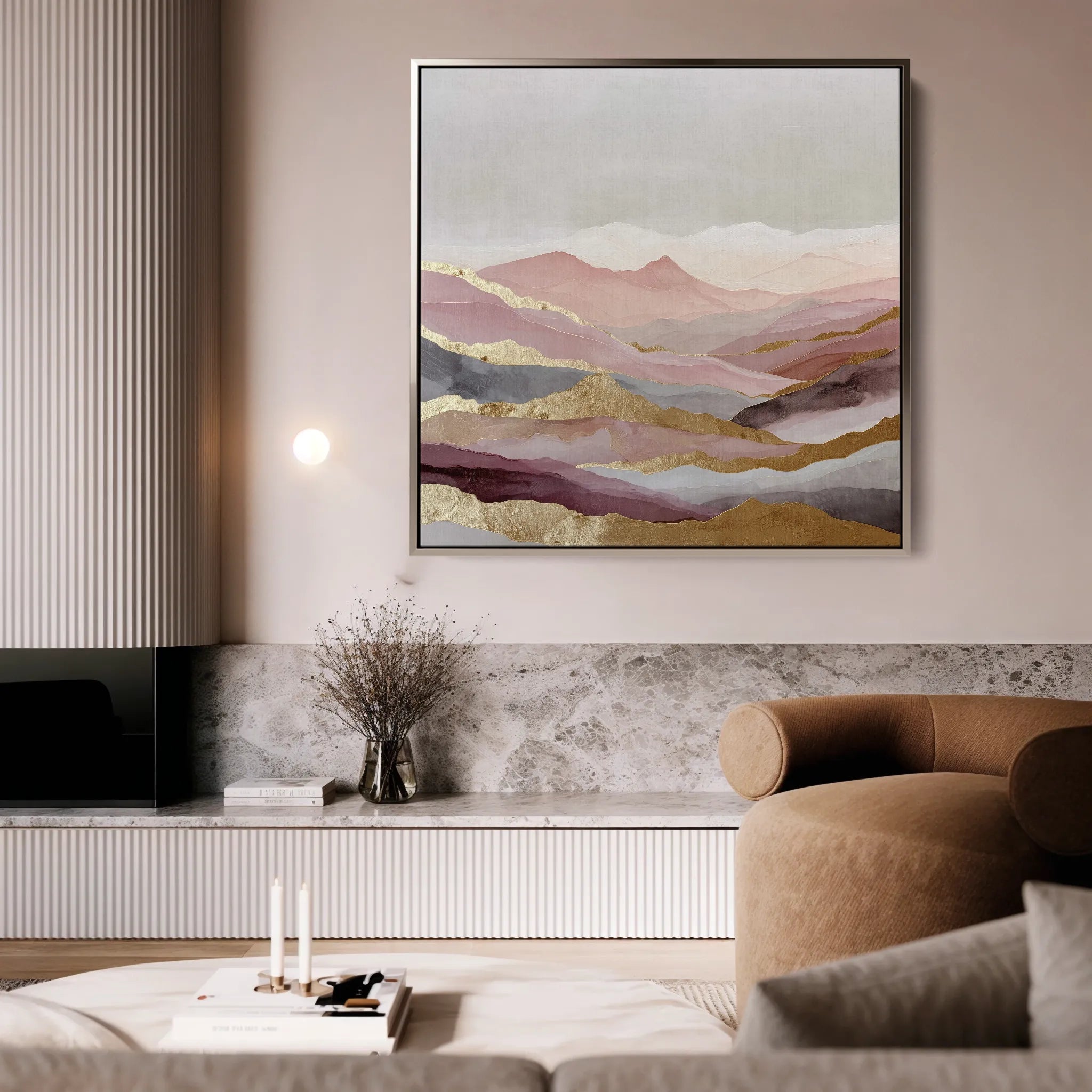 Abstract 866 Canvas Art 60 x 60 cm / Black