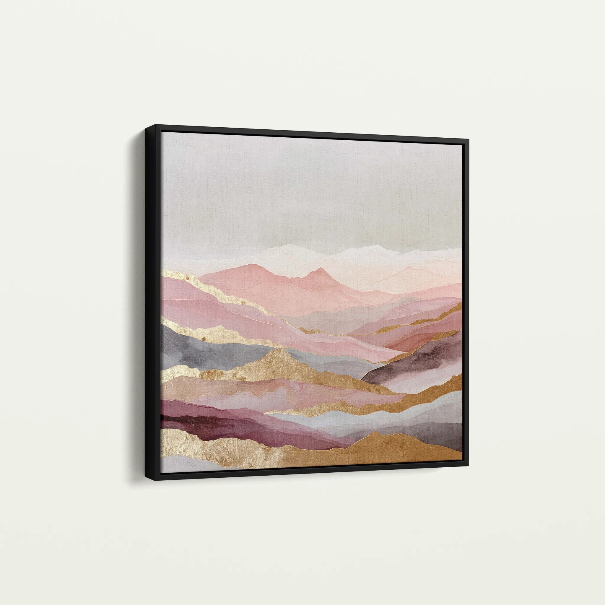 Abstract 866 Canvas Art 60 x 60 cm / Black