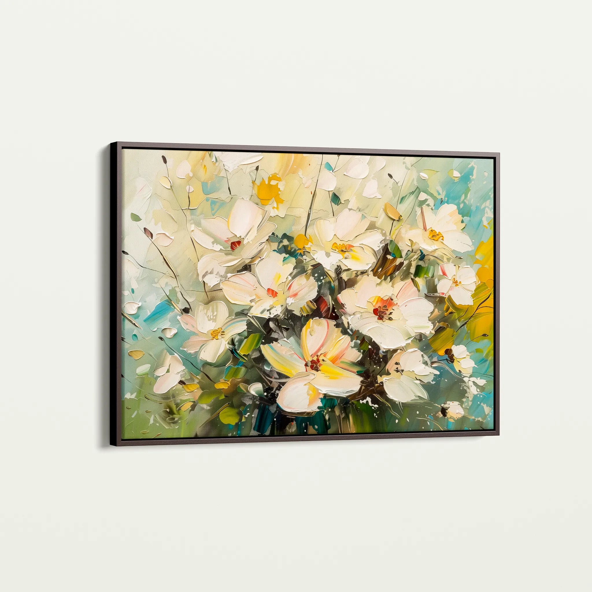 Floral 867 Canvas Art 60 x 40 cm / Black