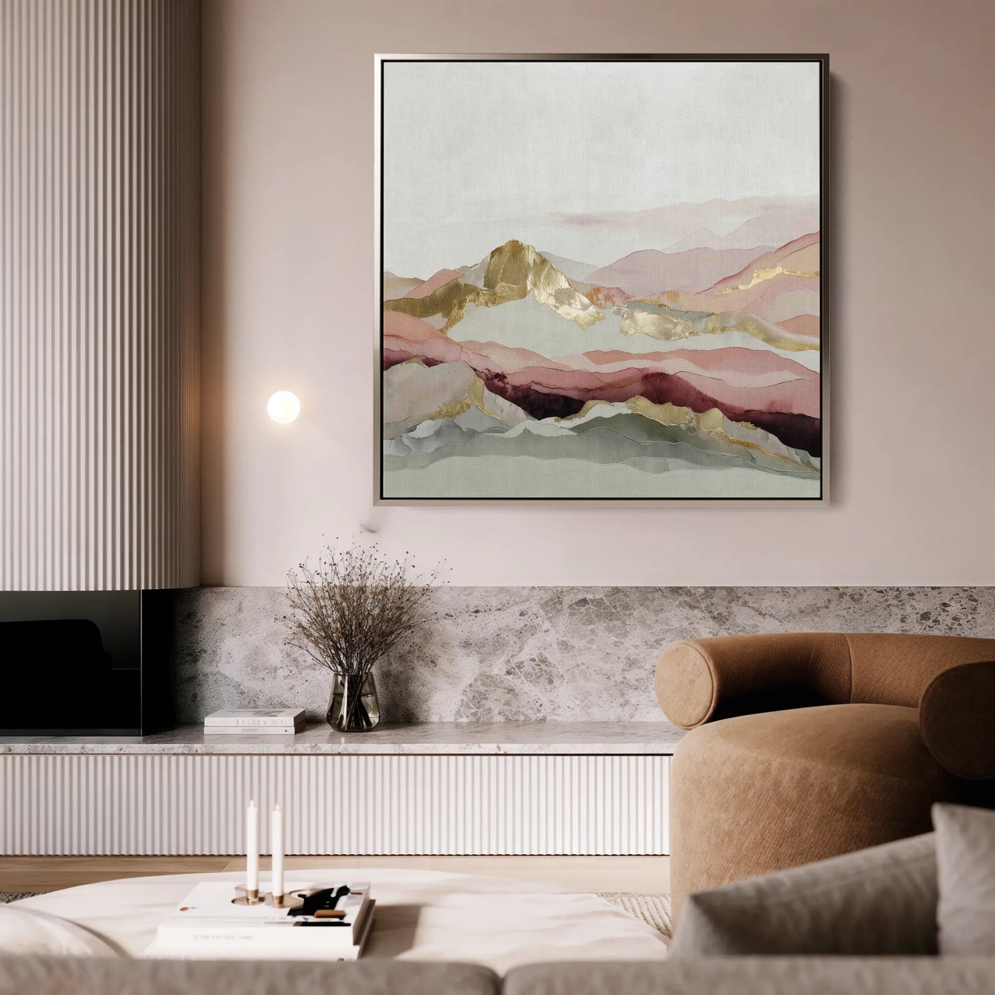 Abstract 868 Canvas Art 60 x 60 cm / Black