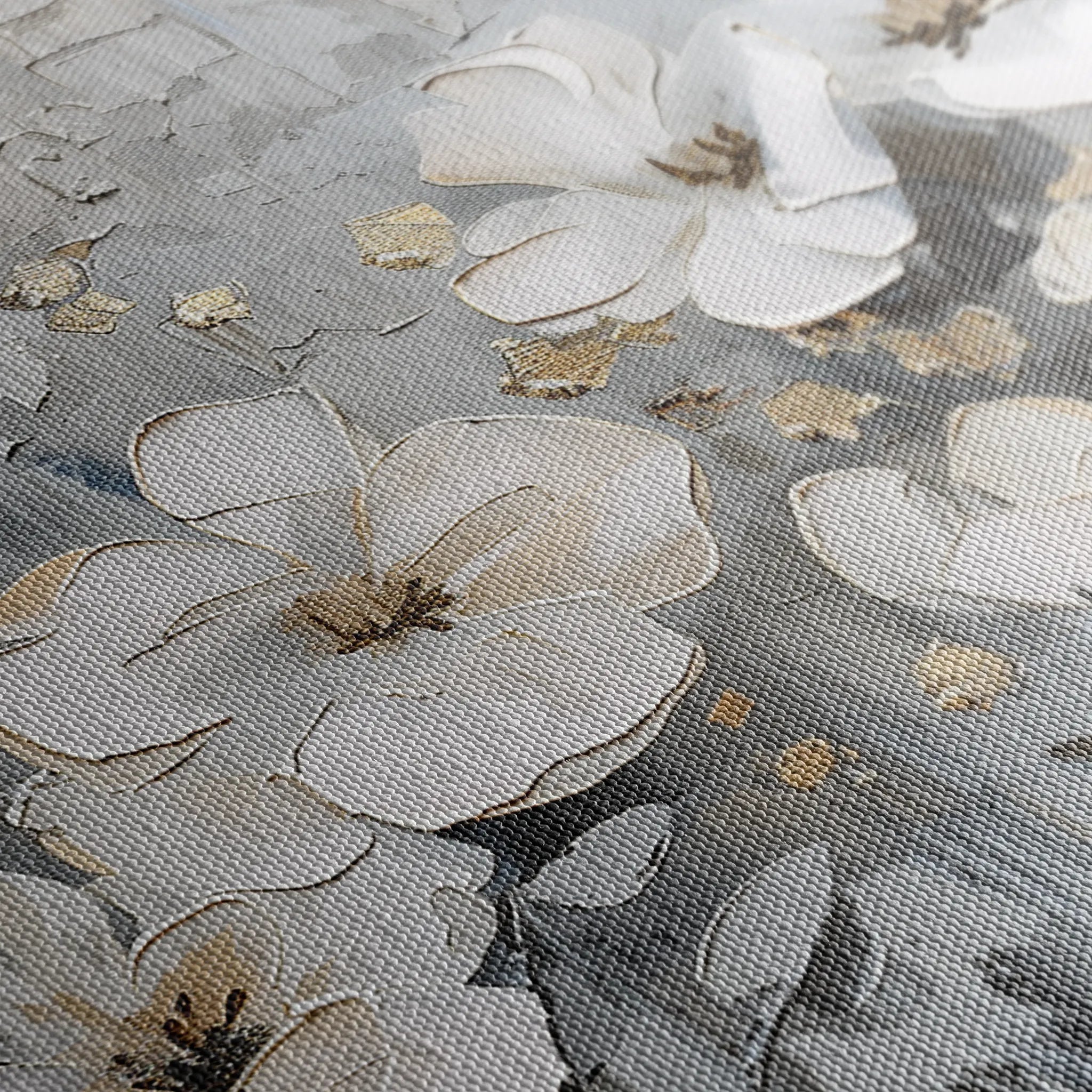 Floral 869 Canvas Art 60 x 40 cm / Black