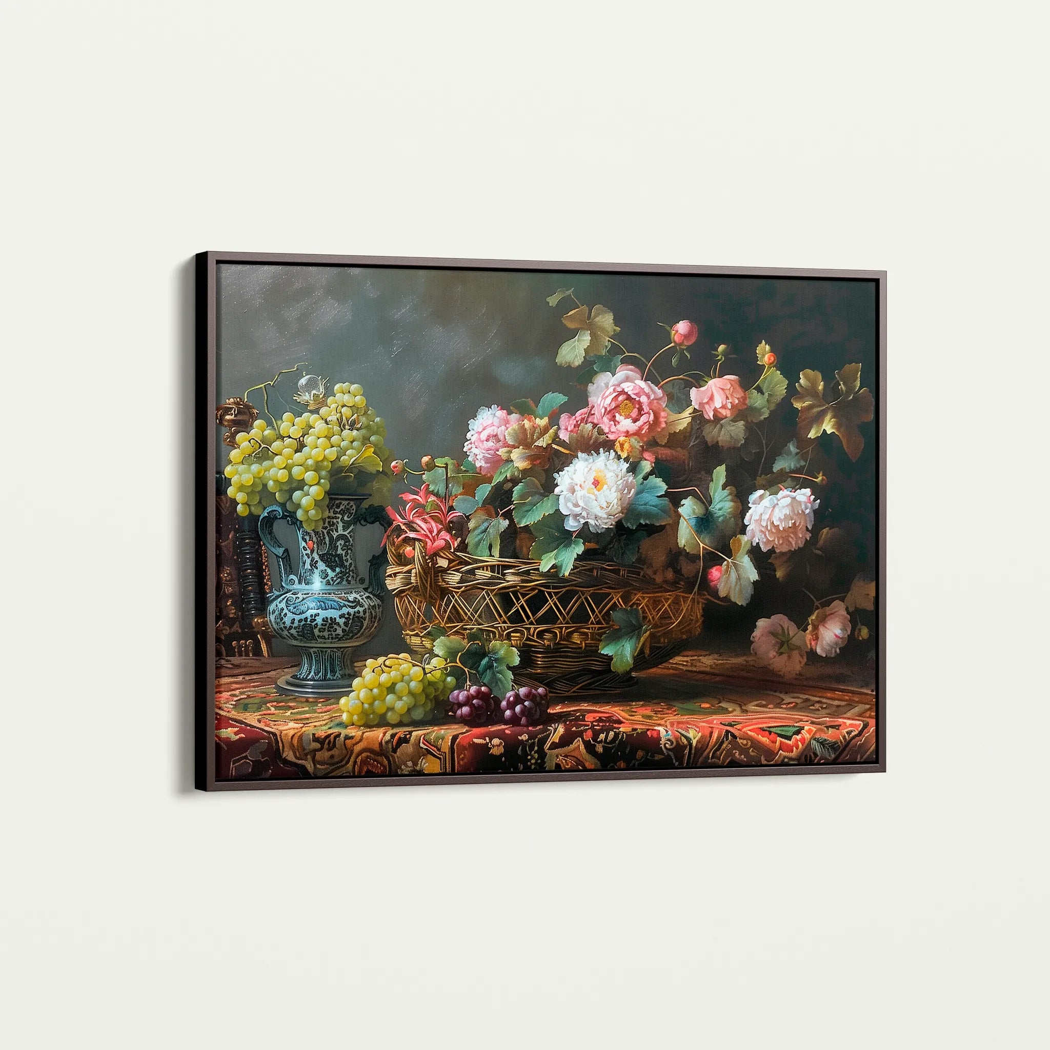 Floral 871 Canvas Art 60 x 40 cm / Black