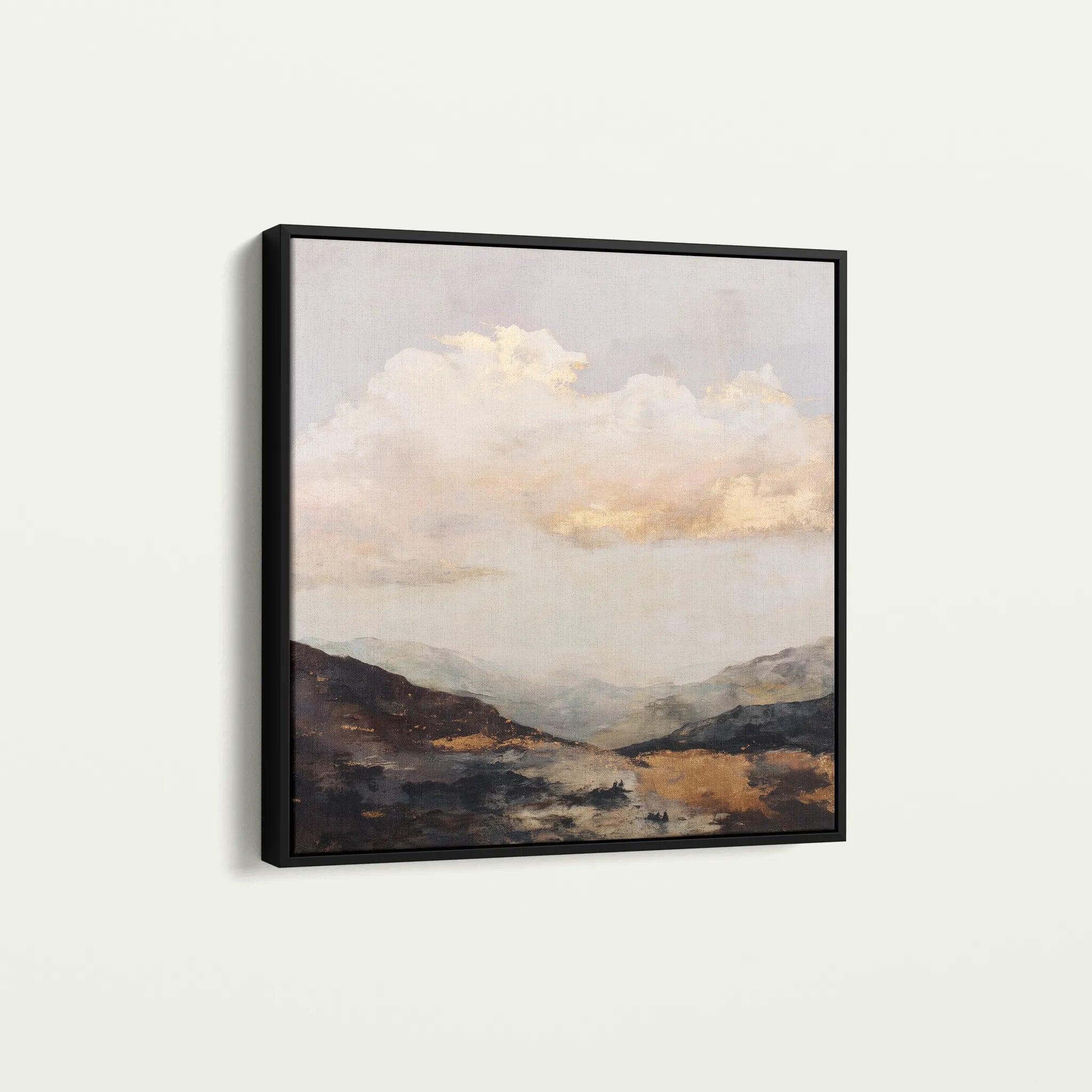 Abstract 875 Canvas Art 60 x 60 cm / Black