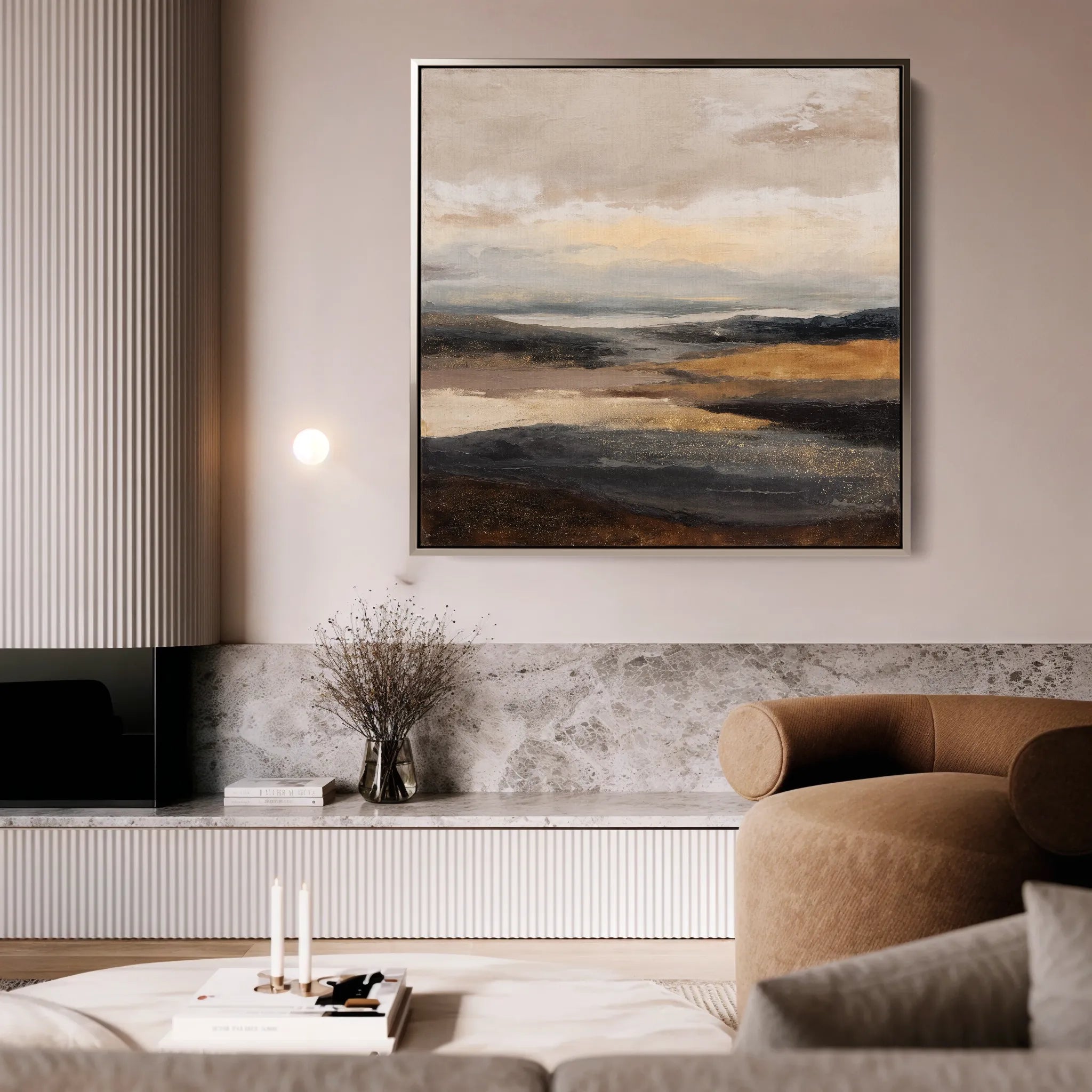 Abstract 876 Canvas Art 60 x 60 cm / Black
