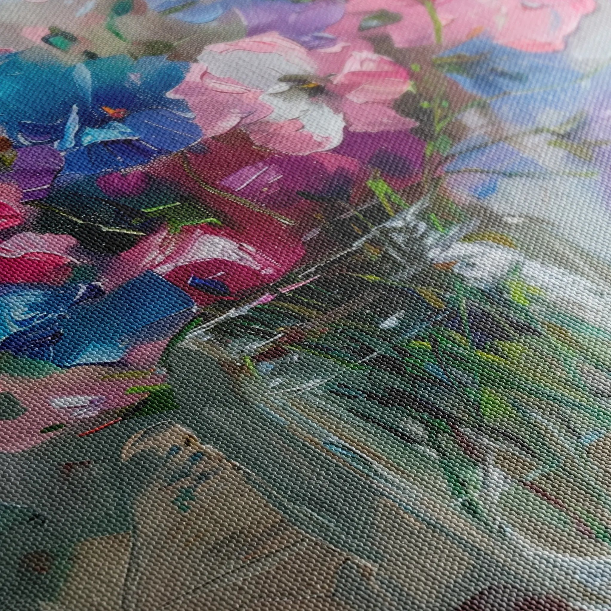 Floral 877 Canvas Art 60 x 40 cm / Black