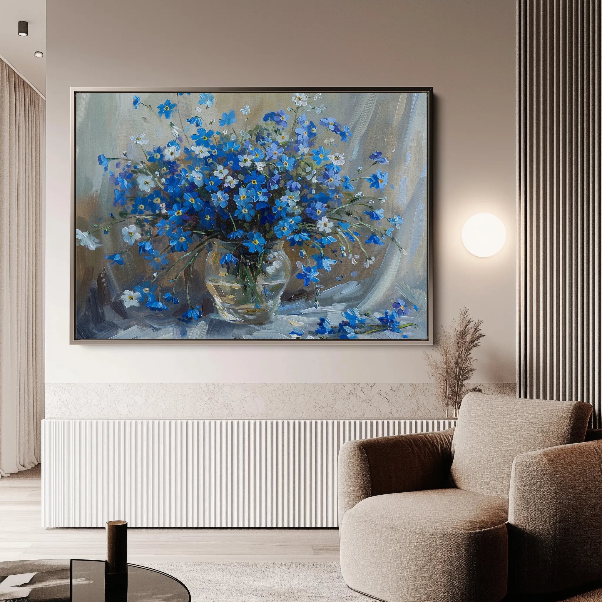 Floral 881 Canvas Art 60 x 40 cm / Black