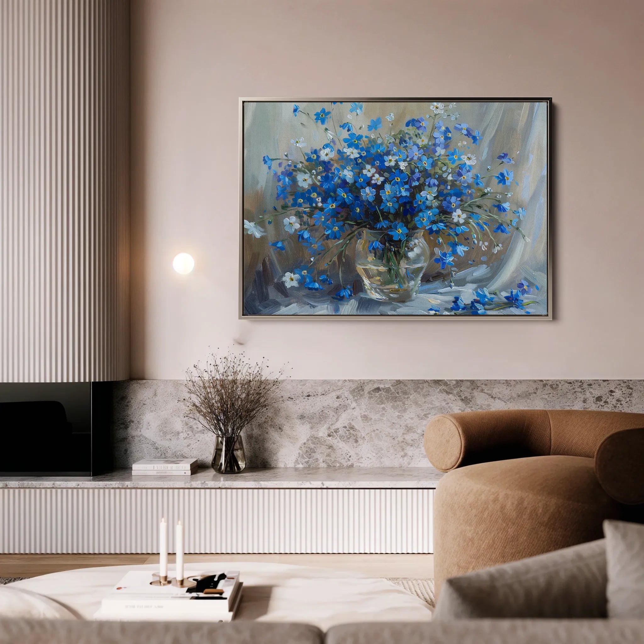 Floral 881 Canvas Art 60 x 40 cm / Black