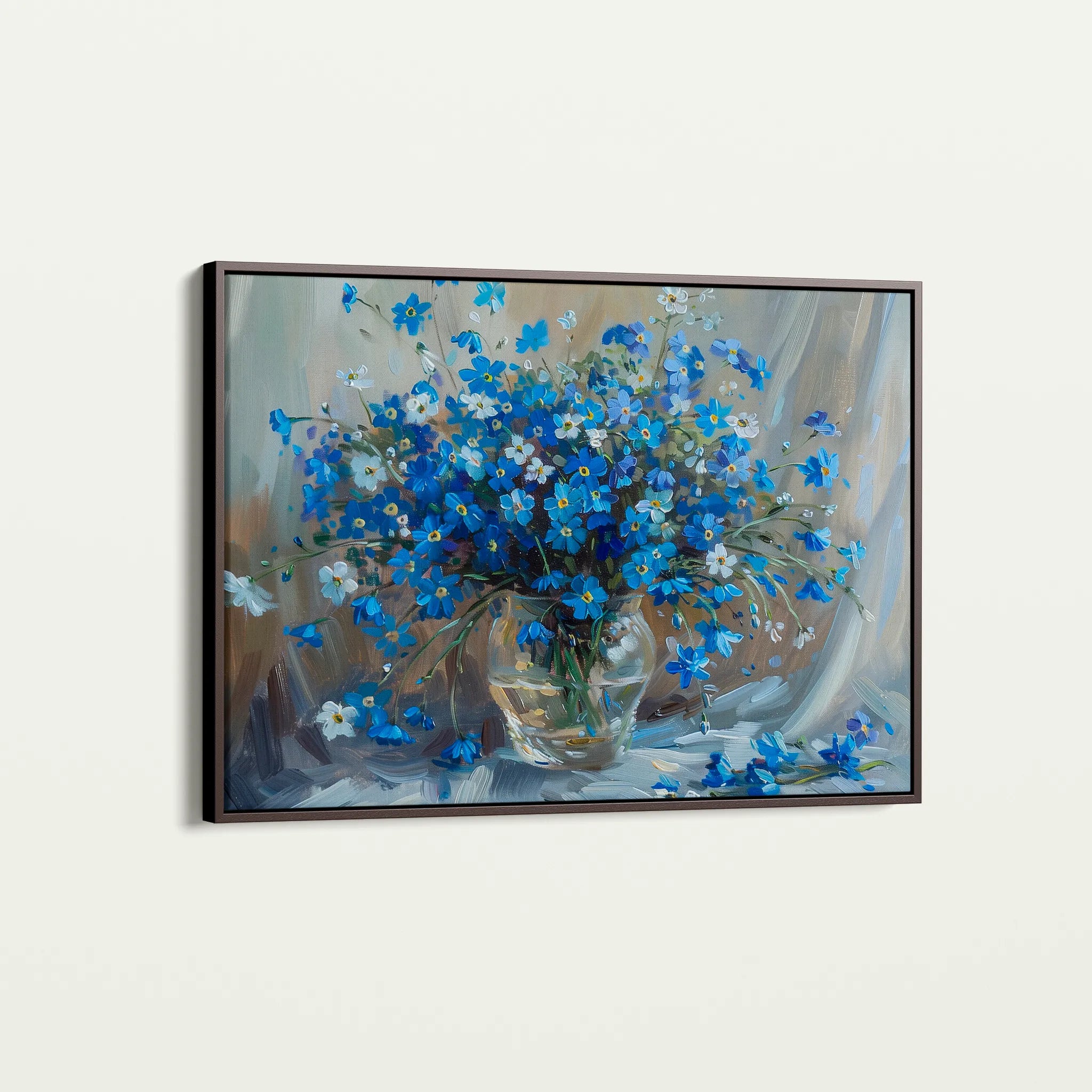 Floral 881 Canvas Art 60 x 40 cm / Black