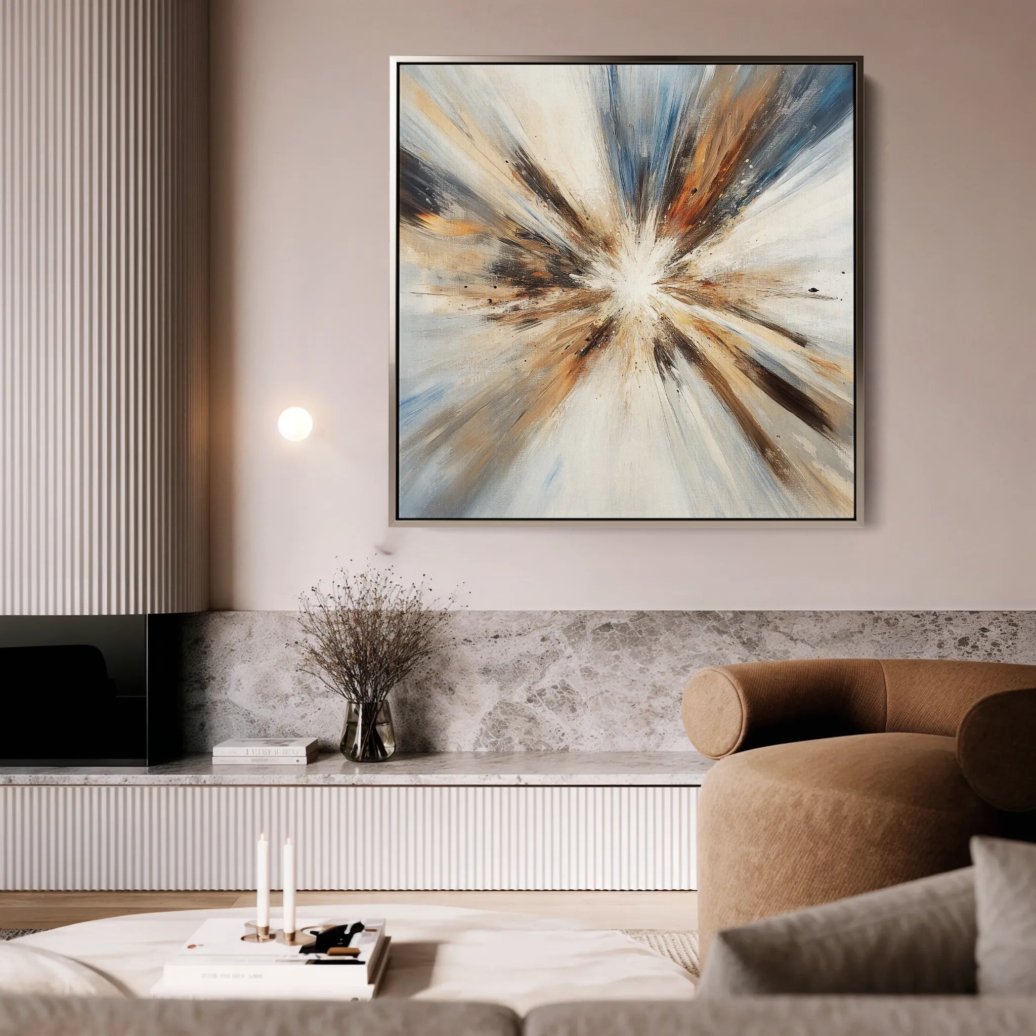 Abstract 882 Canvas Art 60 x 60 cm / Black