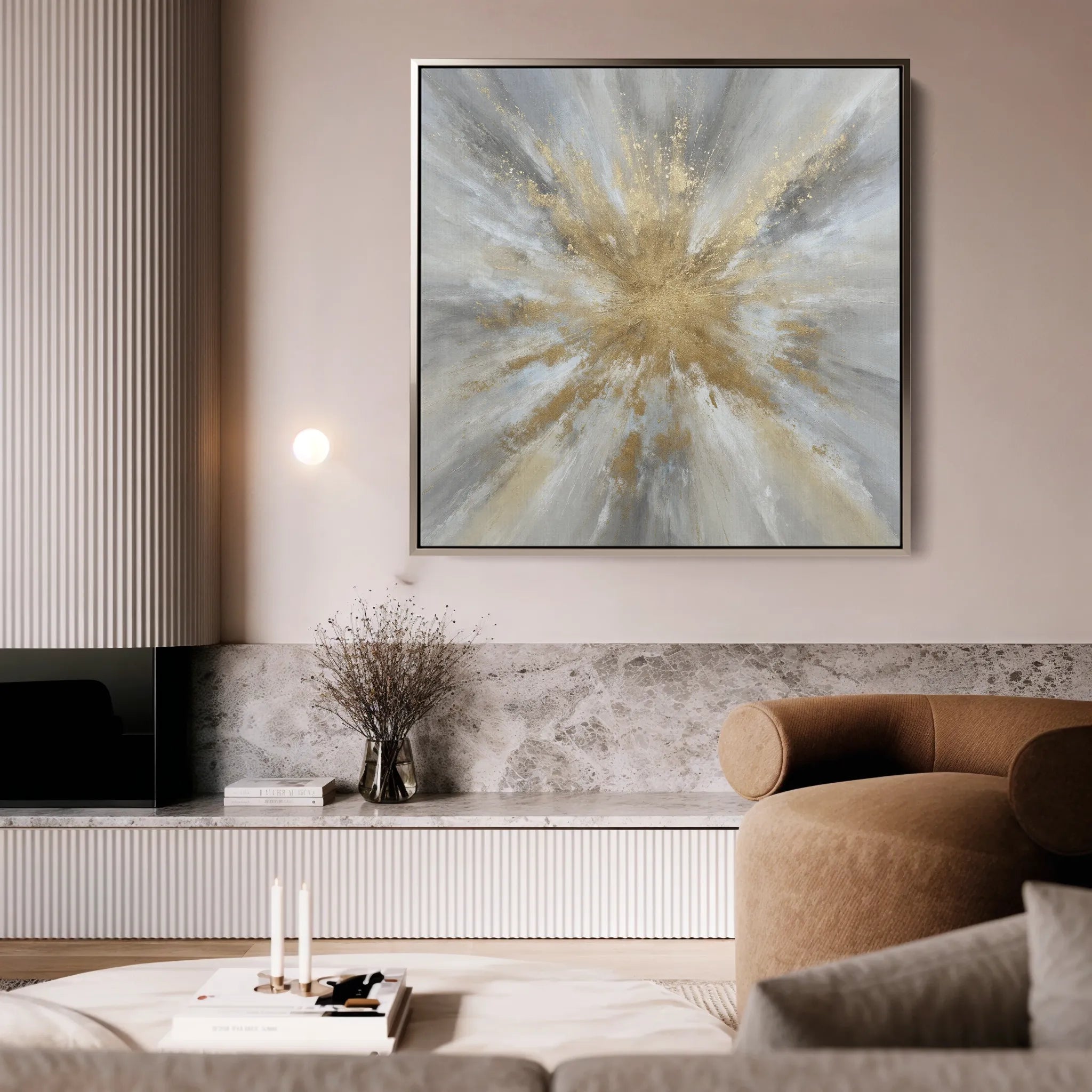 Abstract 883 Canvas Art 60 x 60 cm / Black