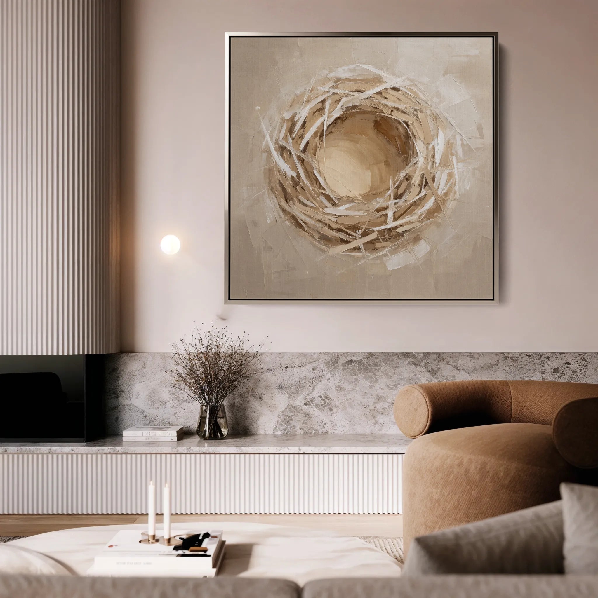Abstract 884 Canvas Art 60 x 60 cm / Black