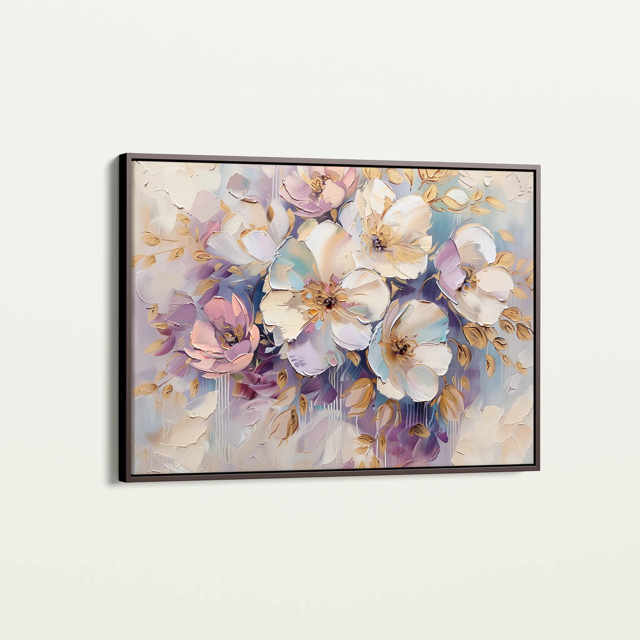 Floral 884 Canvas Art 60 x 40 cm / Black