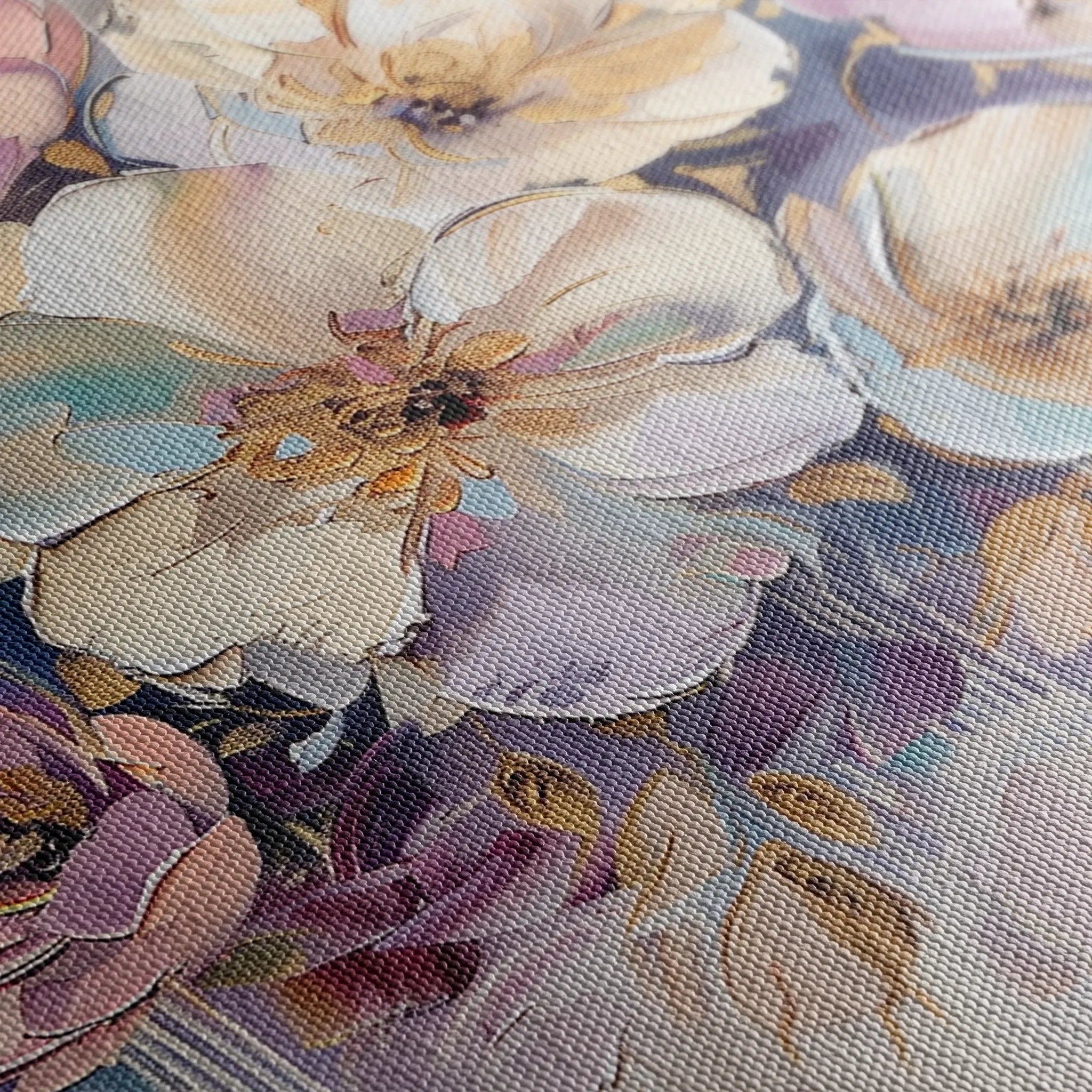 Floral 884 Canvas Art 60 x 40 cm / Black