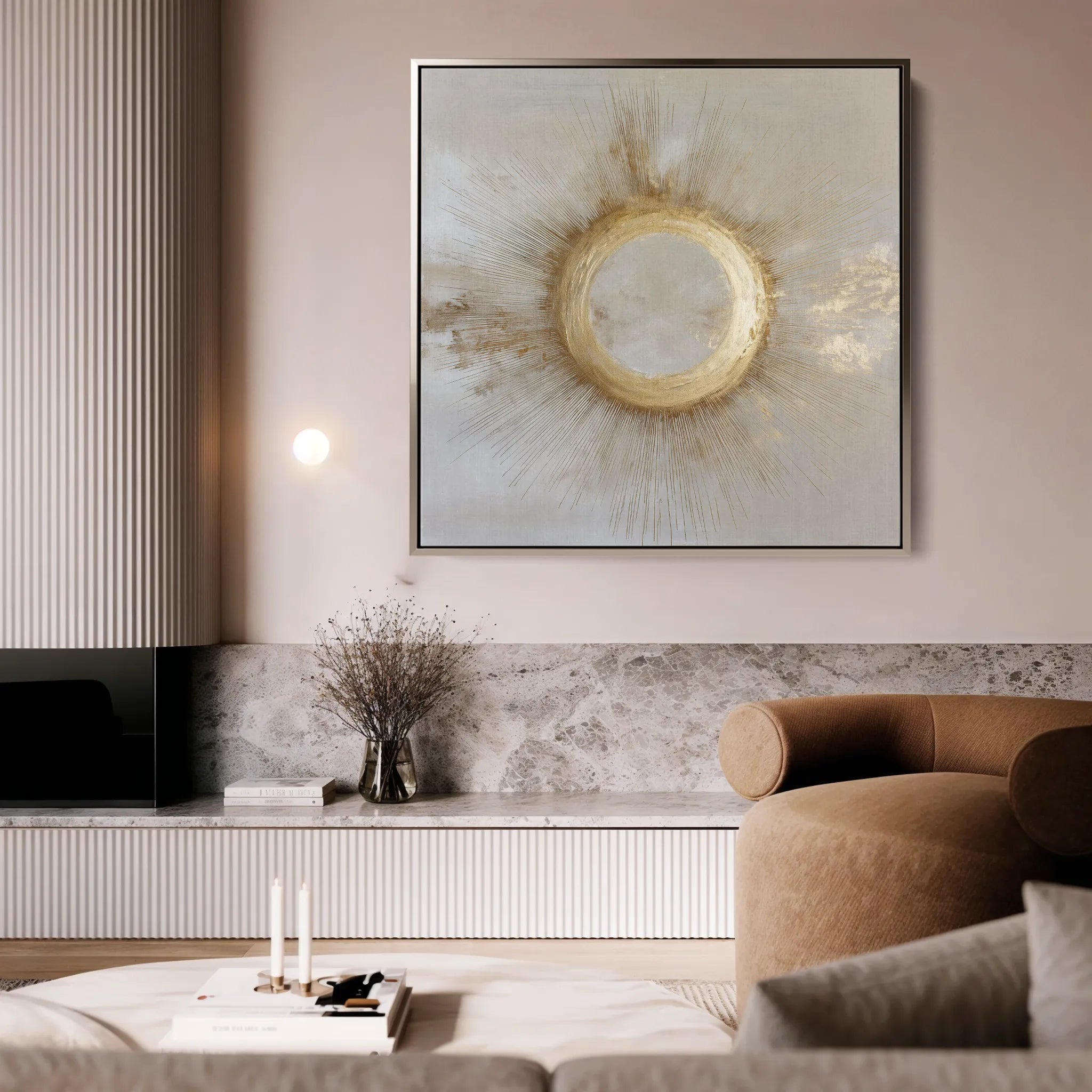 Abstract 886 Canvas Art 60 x 60 cm / Black