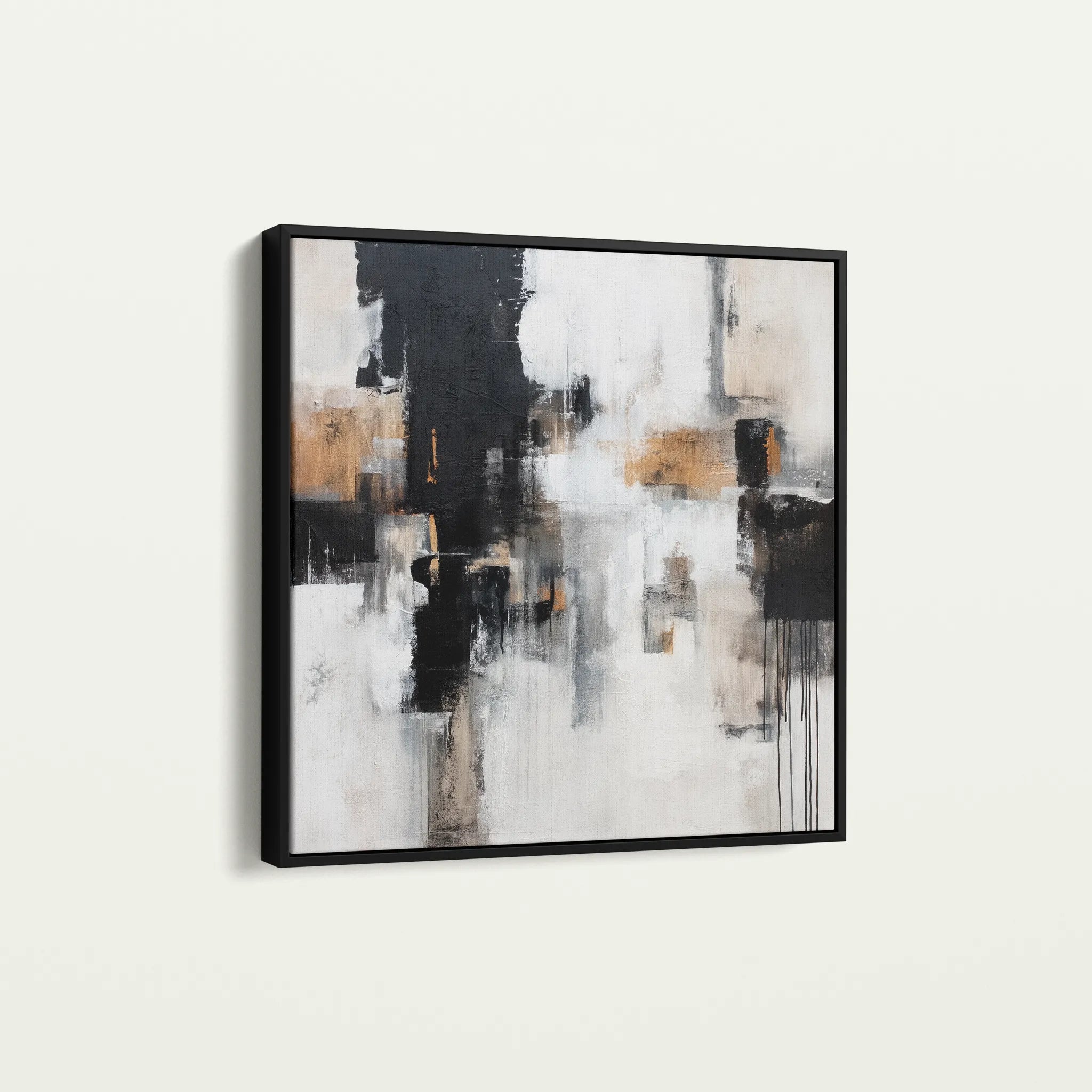 Abstract 887 Canvas Art 60 x 60 cm / Black