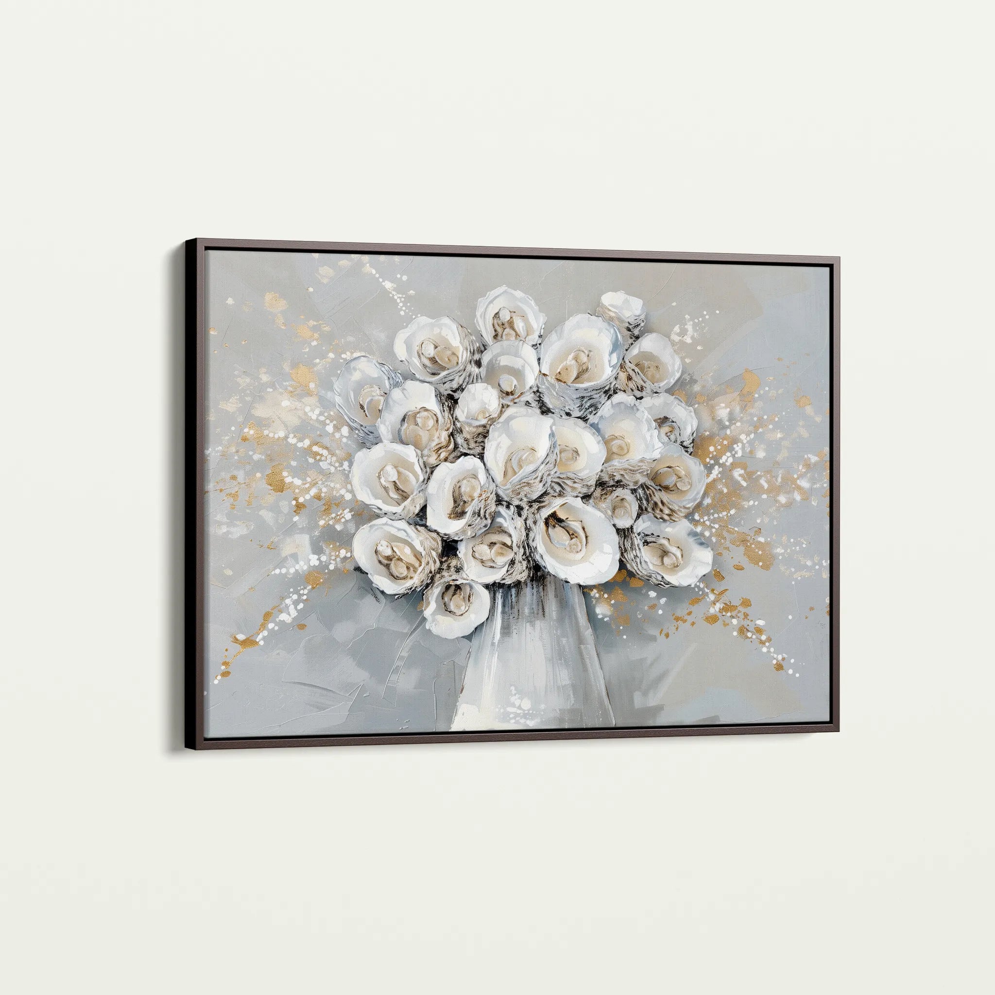 Floral 887 Canvas Art 60 x 40 cm / Black