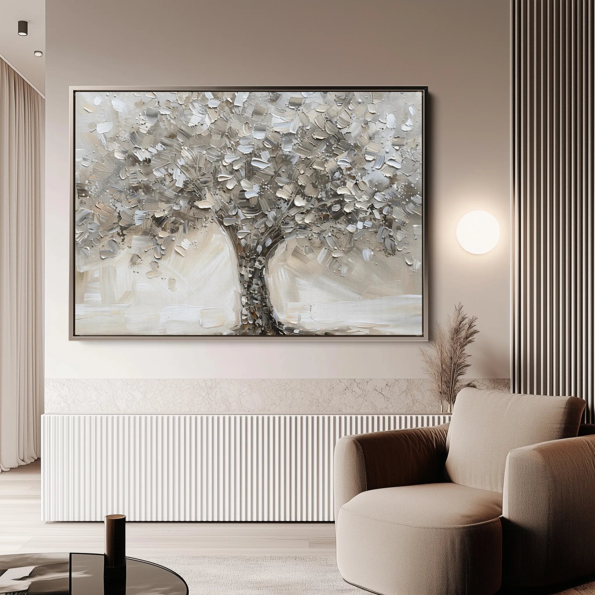 Floral 889 Canvas Art 60 x 40 cm / Black