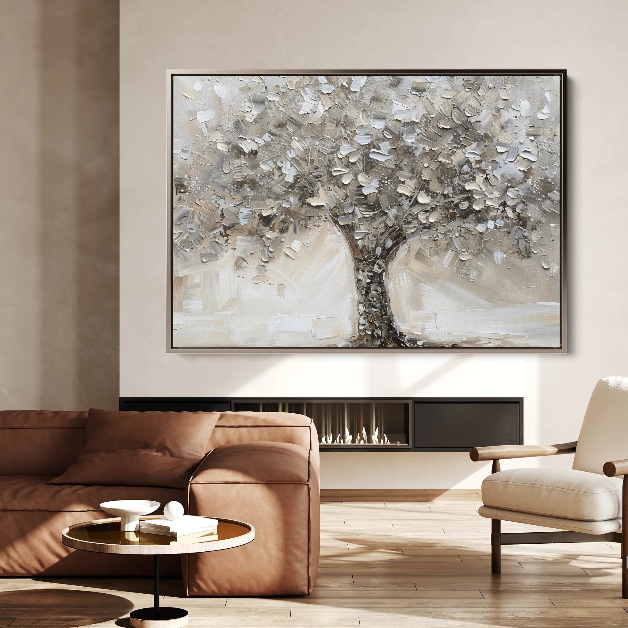 Floral 889 Canvas Art 60 x 40 cm / Black