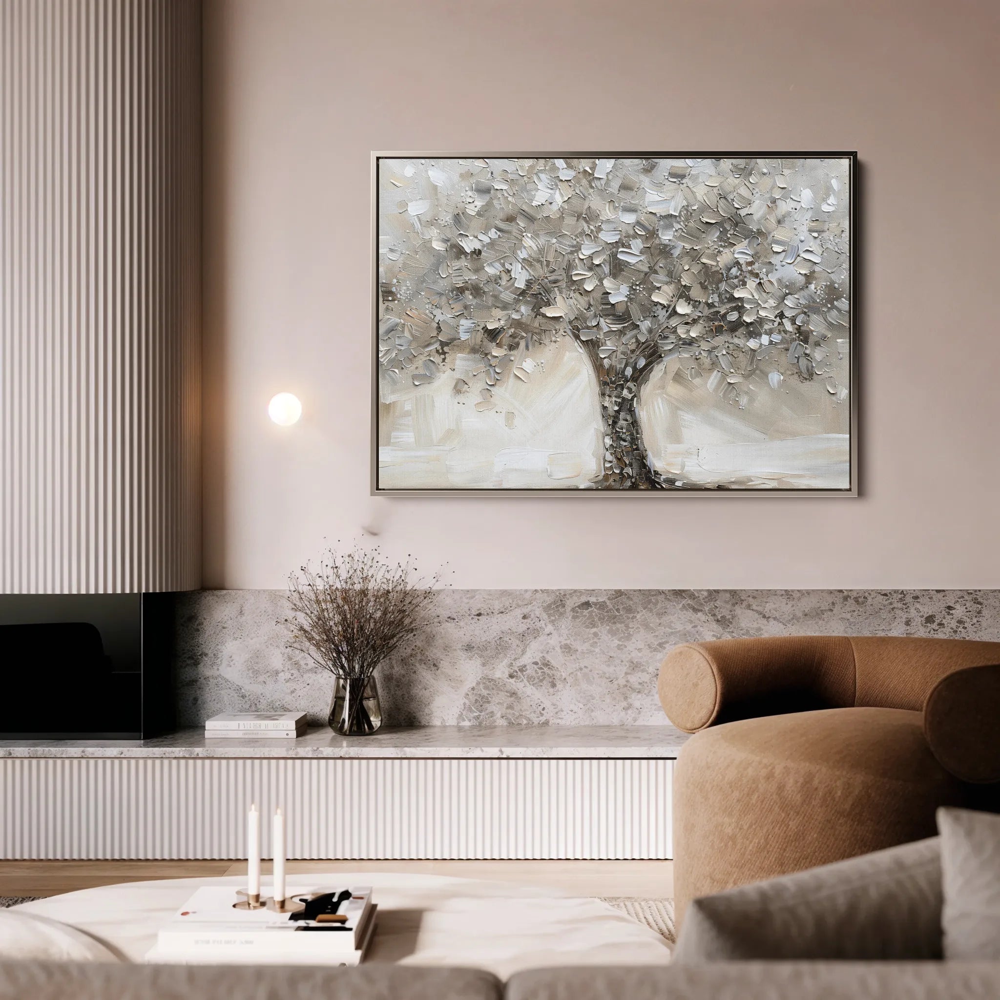 Floral 889 Canvas Art 60 x 40 cm / Black