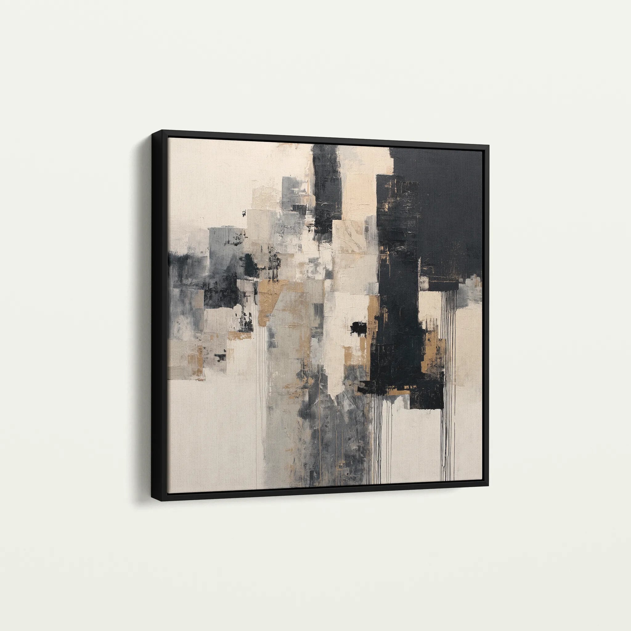 Abstract 891 Canvas Art 60 x 60 cm / Black