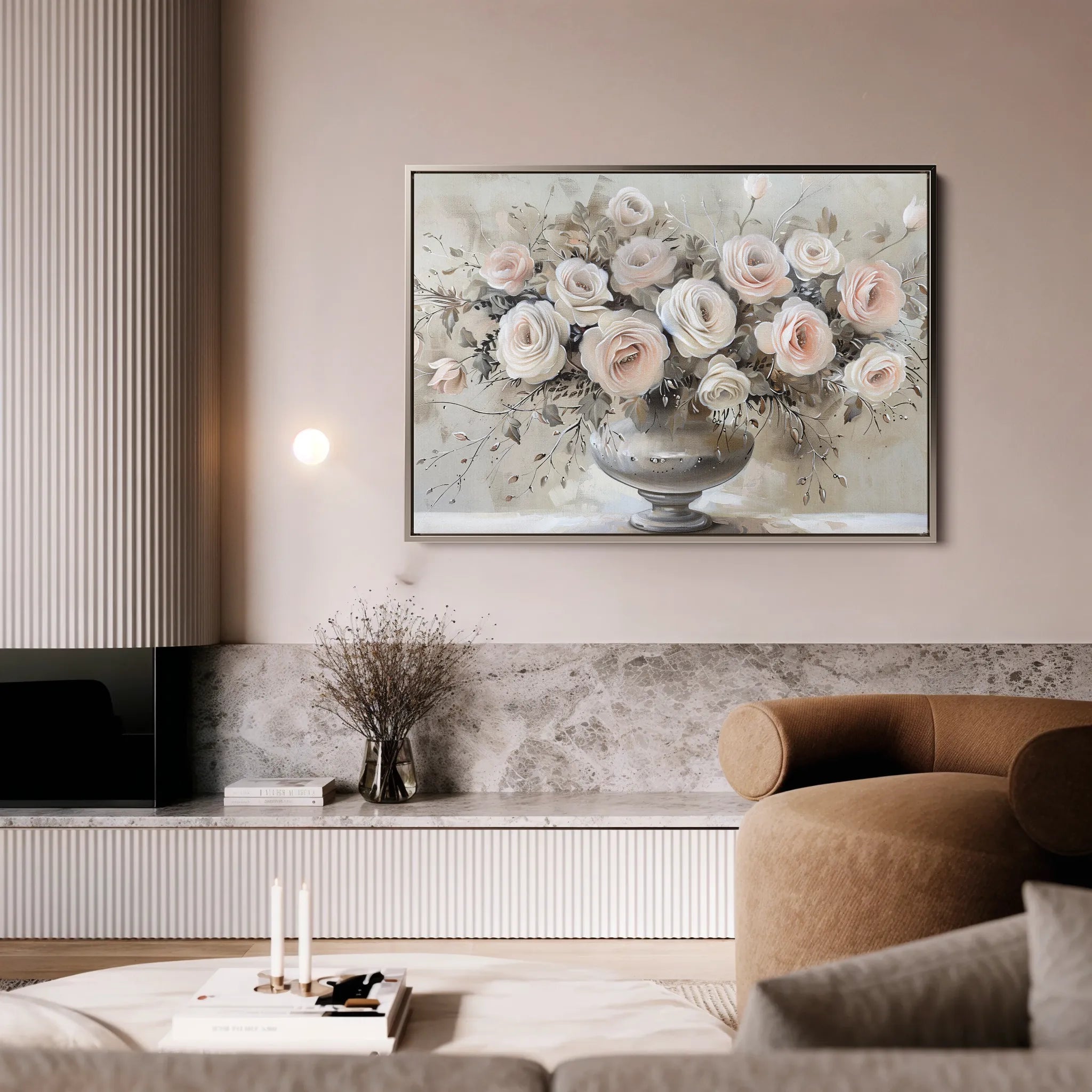 Floral 891 Canvas Art 60 x 40 cm / Black