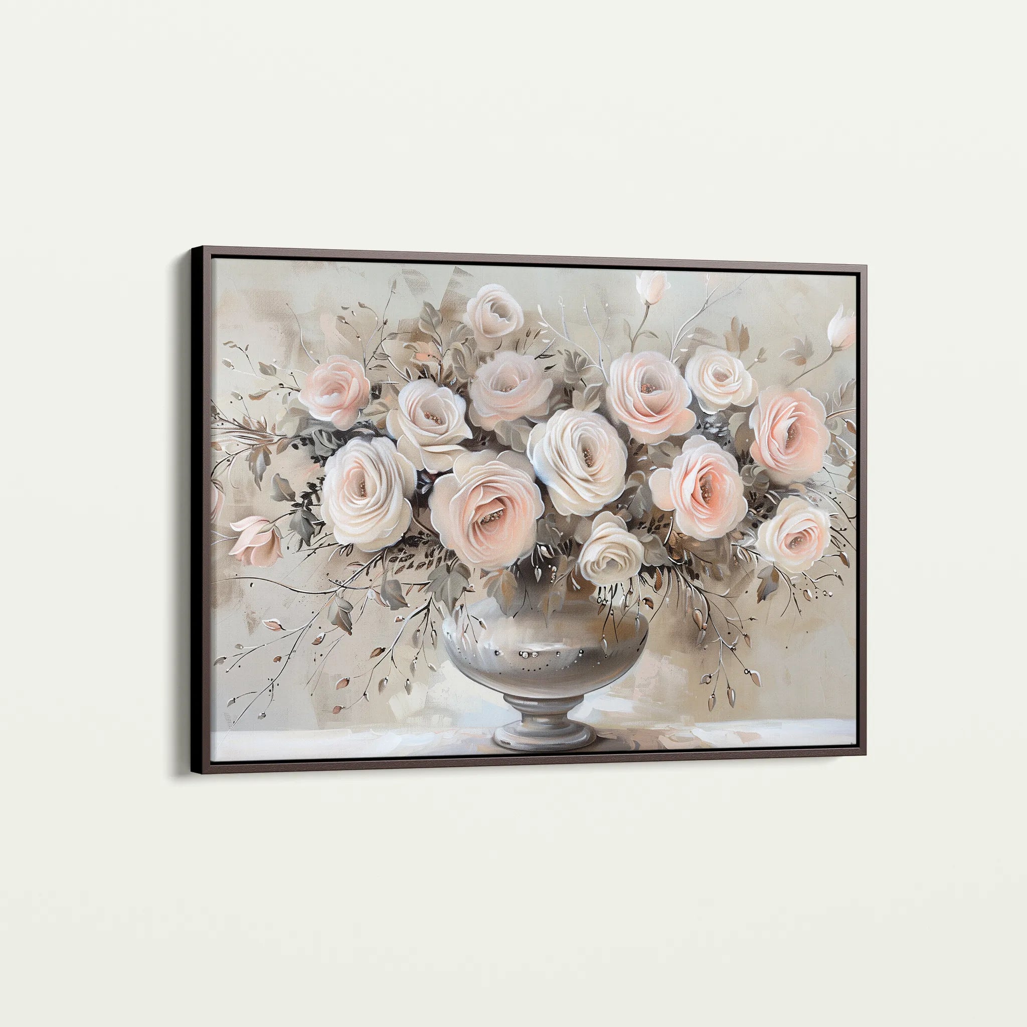 Floral 891 Canvas Art 60 x 40 cm / Black
