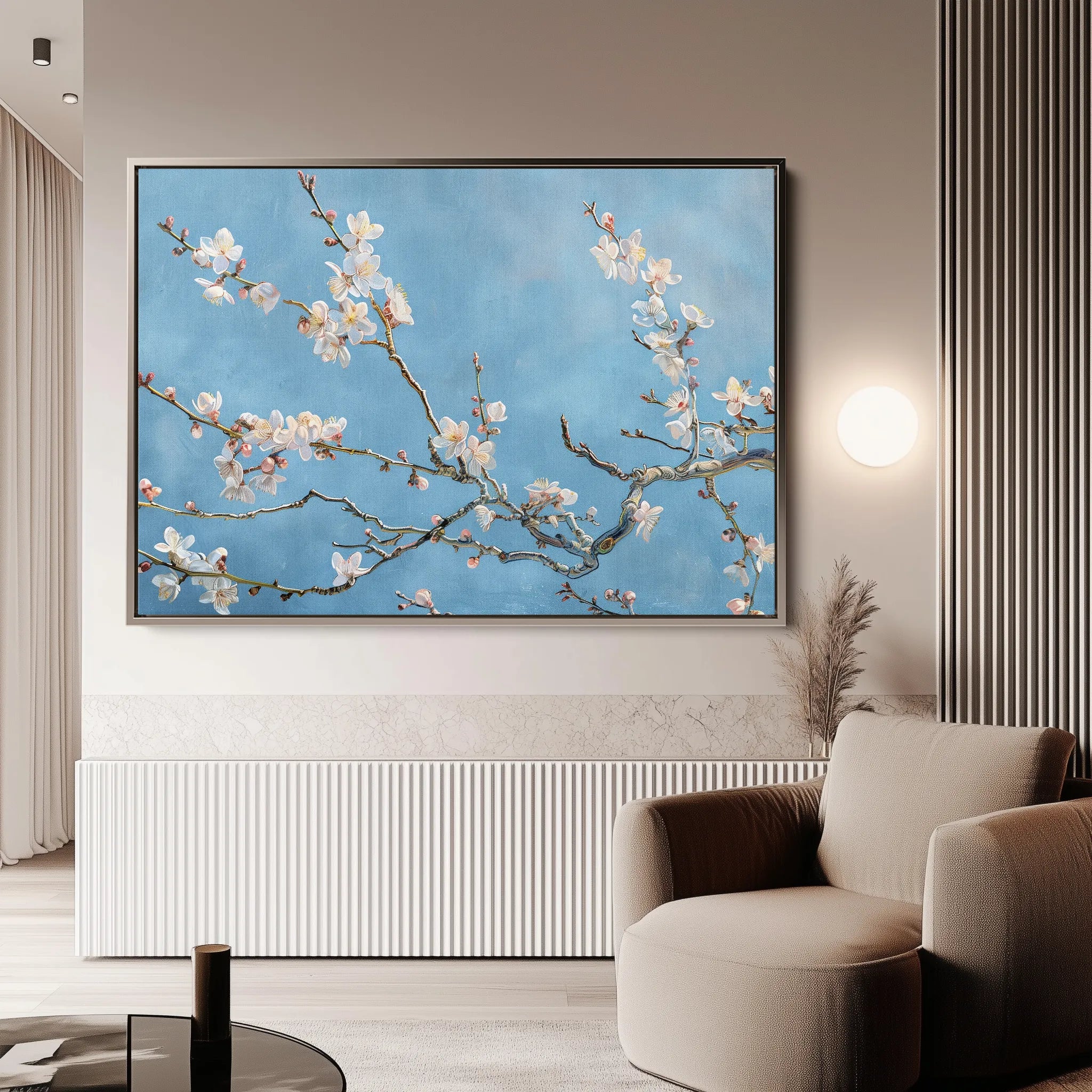 Floral 892 Canvas Art 60 x 40 cm / Black