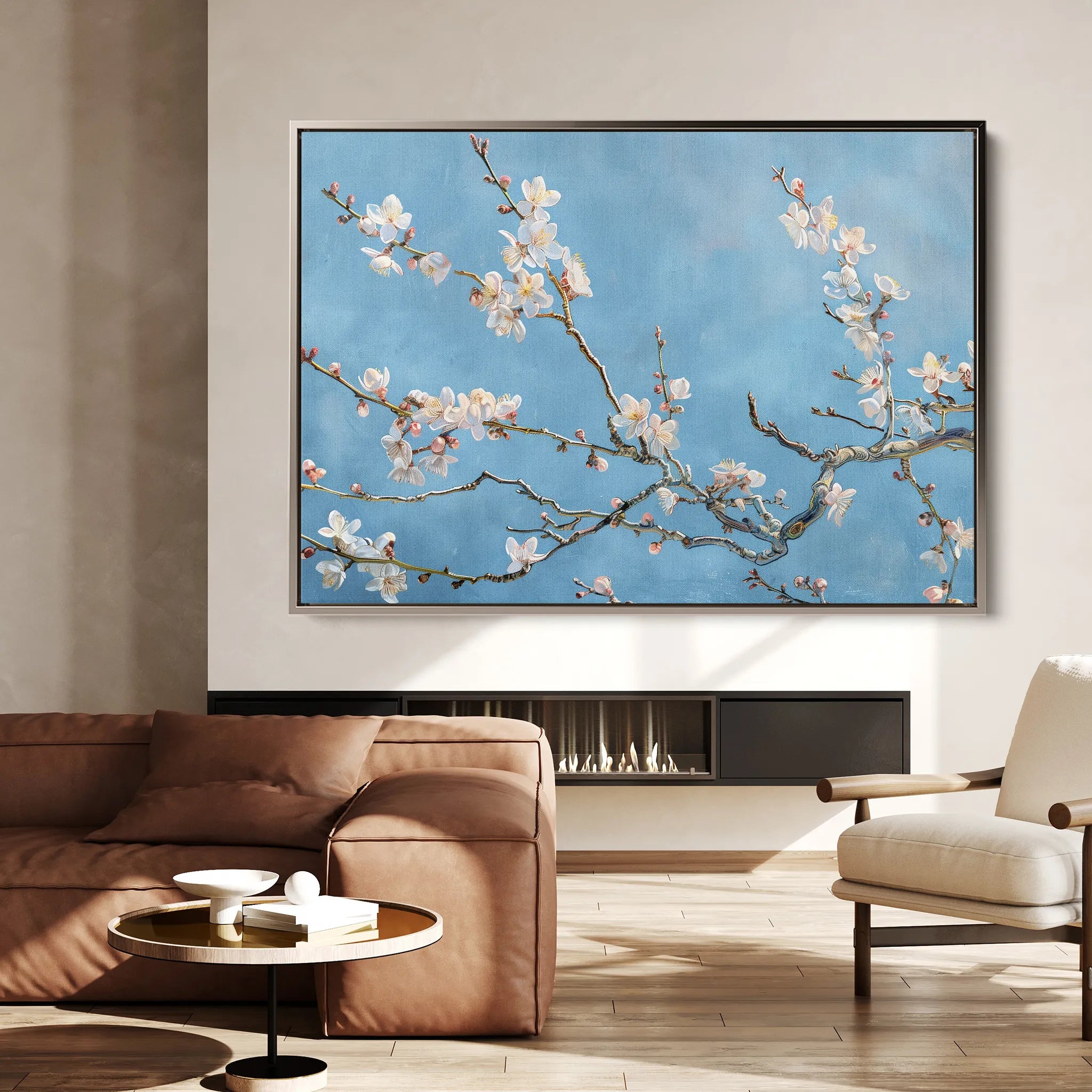 Floral 892 Canvas Art 60 x 40 cm / Black