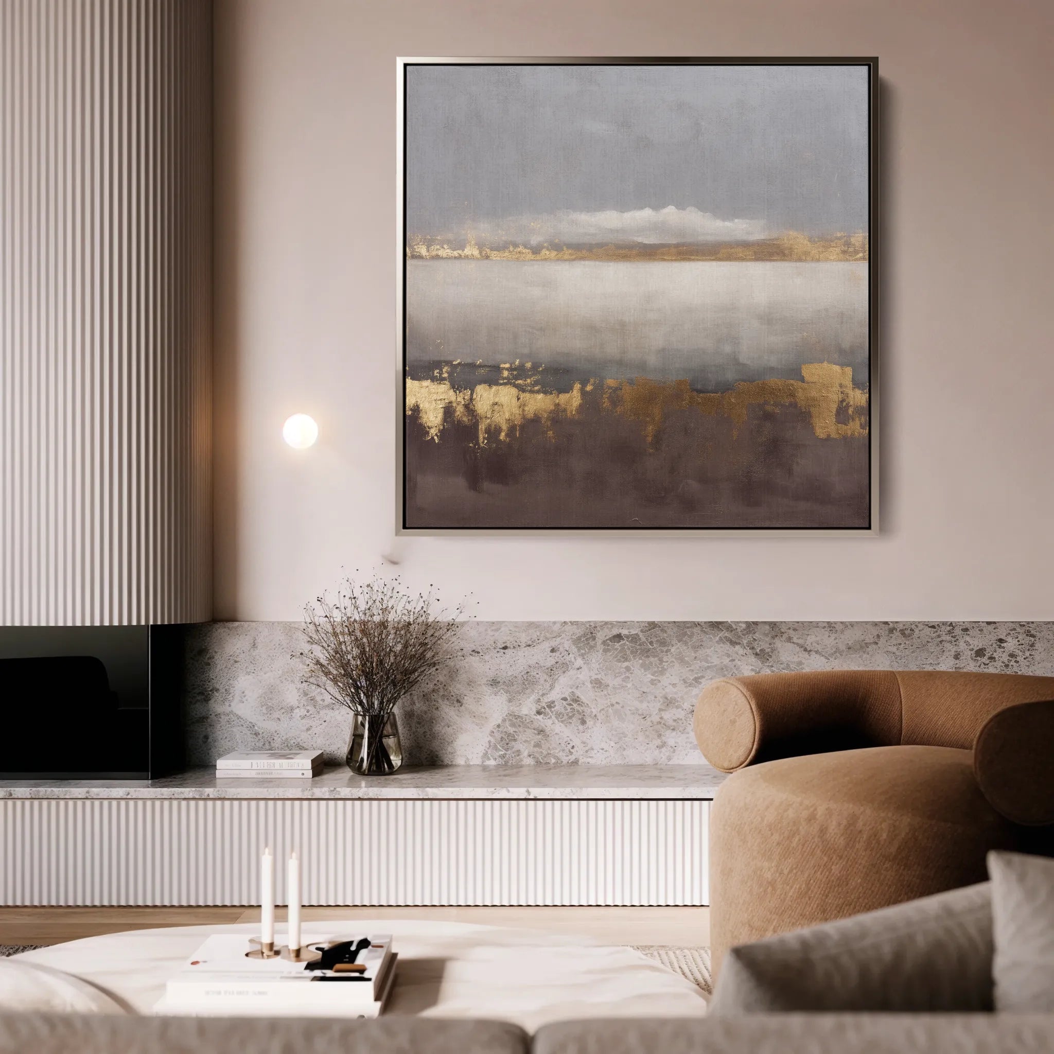 Abstract 893 Canvas Art 60 x 60 cm / Black