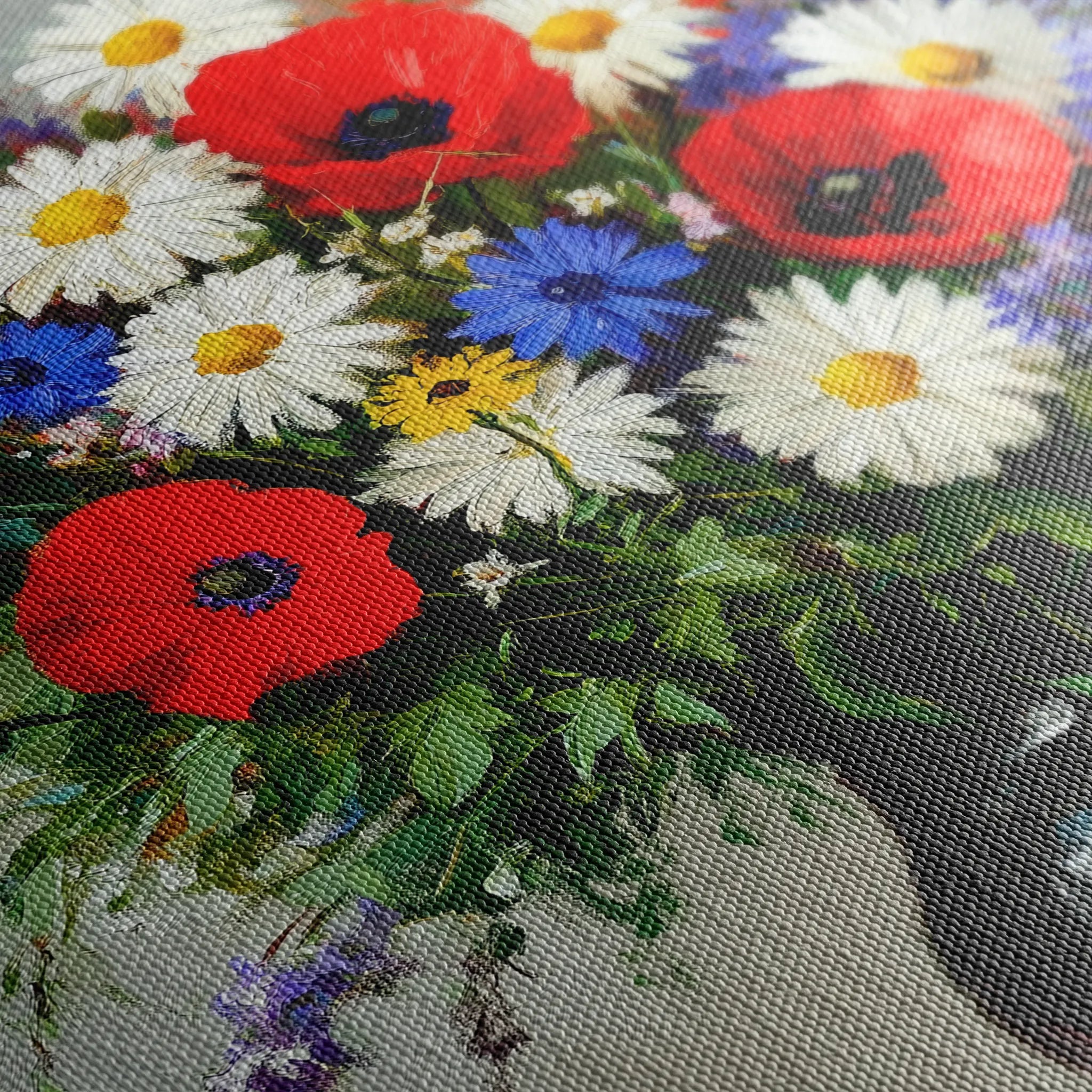 Floral 893 Canvas Art 60 x 40 cm / Black