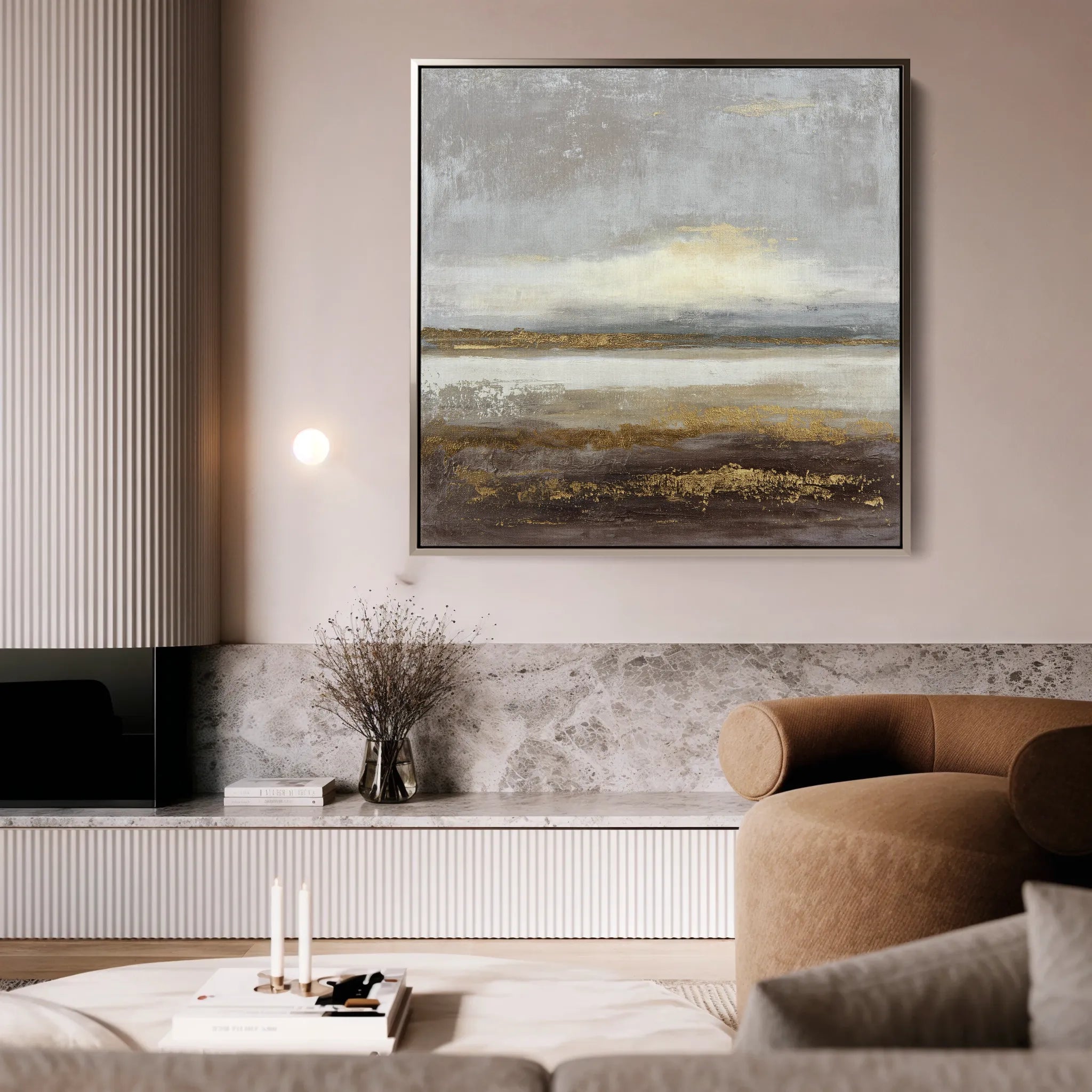 Abstract 894 Canvas Art 60 x 60 cm / Black