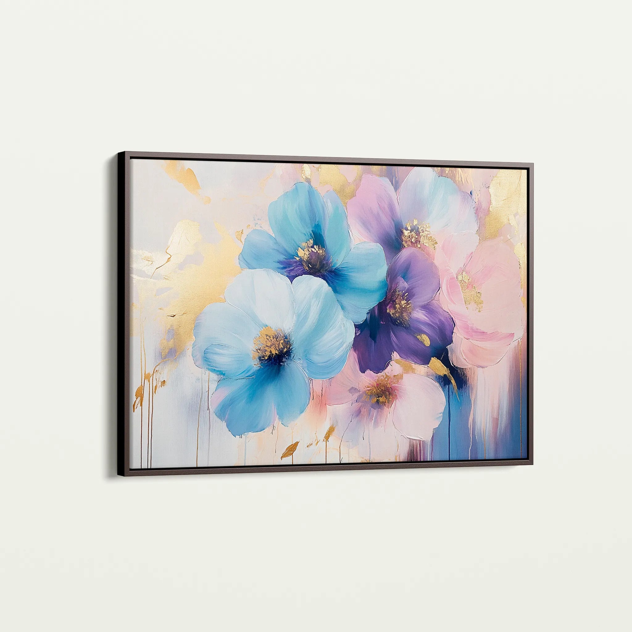 Floral 894 Canvas Art 60 x 40 cm / Black