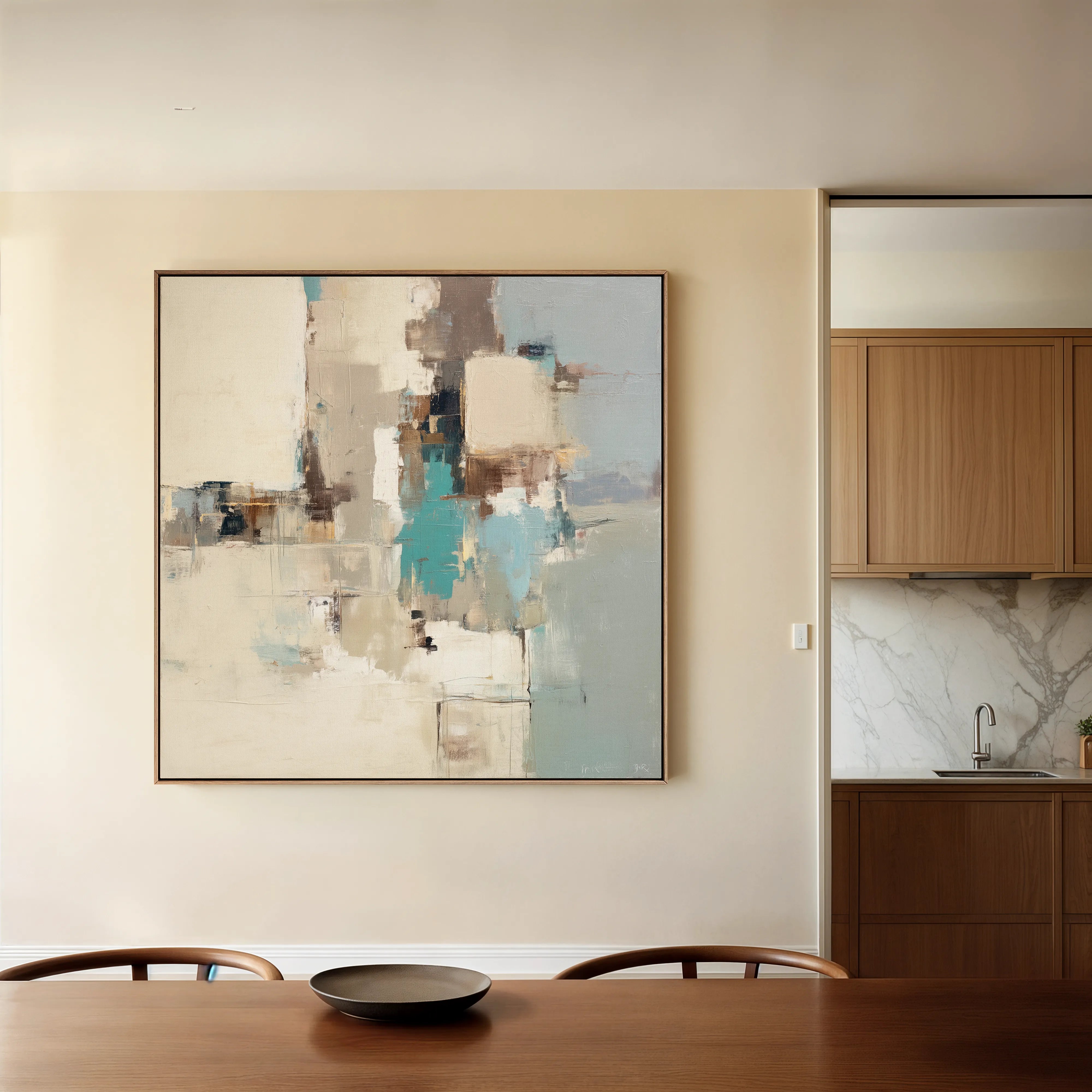 Abstract 896 Canvas Art 60 x 60 cm / Black