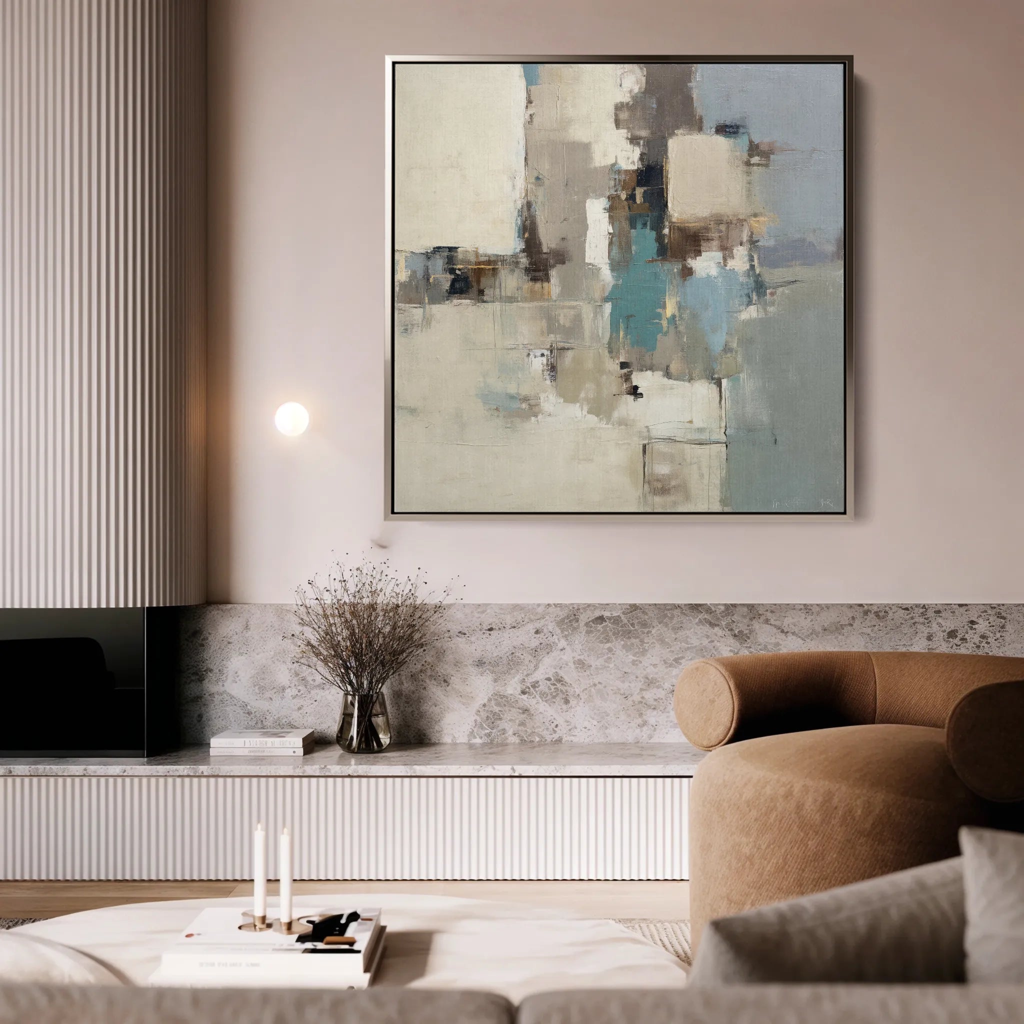 Abstract 896 Canvas Art 60 x 60 cm / Black