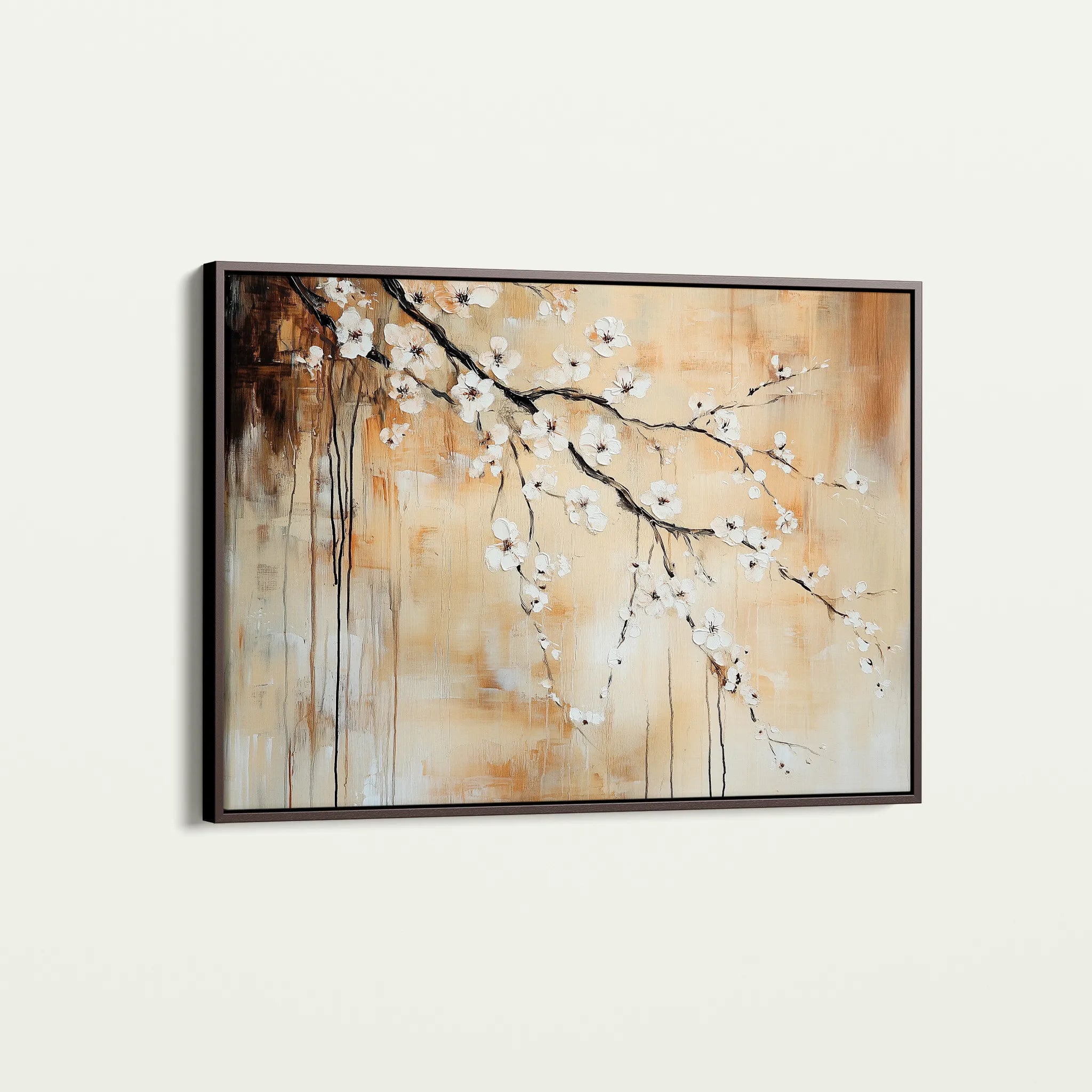 Floral 896 Canvas Art 60 x 40 cm / Black